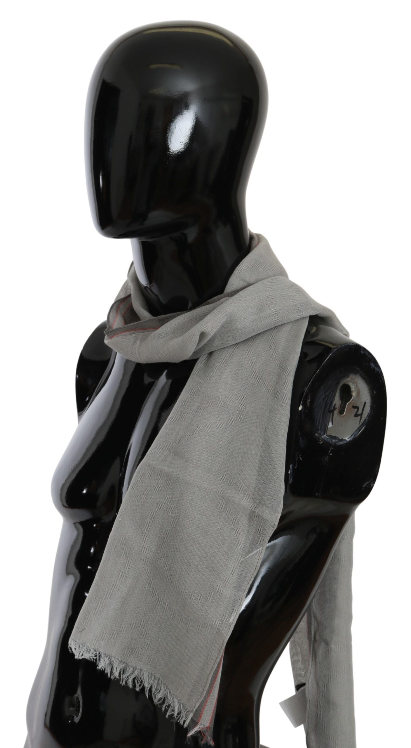 Costume National Eleganter Herrenschal aus grauer Baumwolle