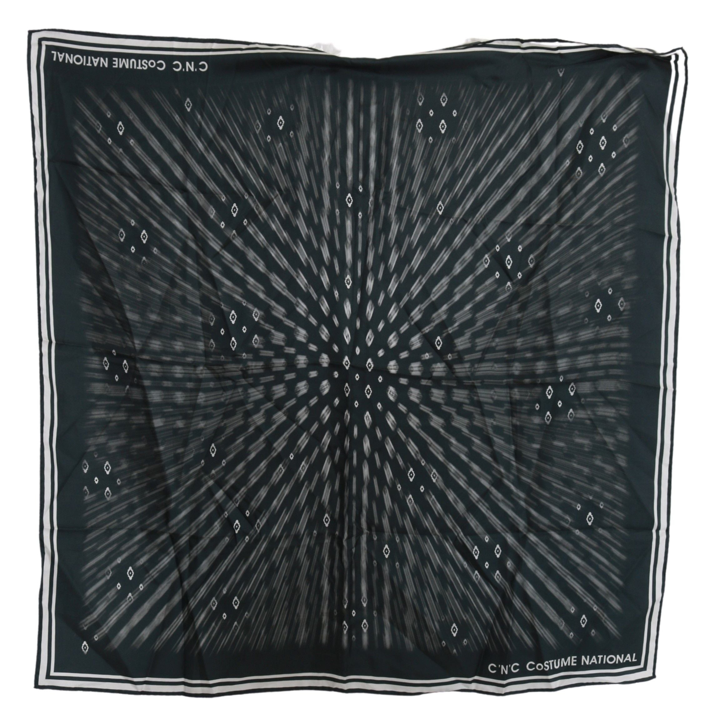 Eleganter blauer Seidenschal mit Aufdruck von Costume National