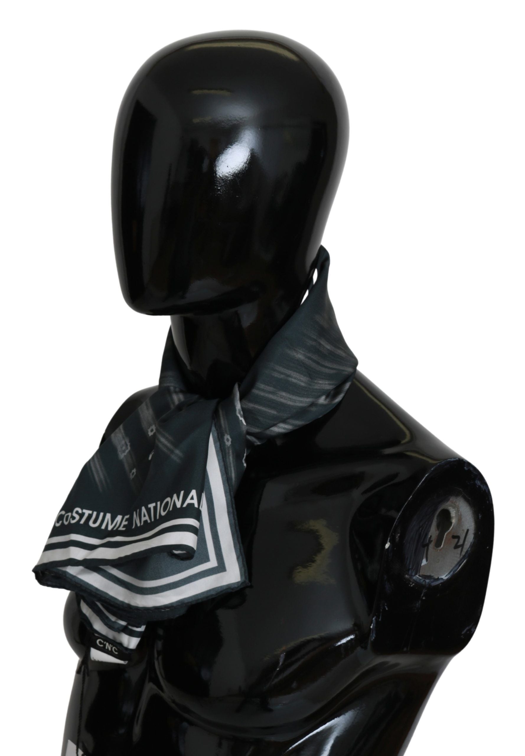 Eleganter blauer Seidenschal mit Aufdruck von Costume National