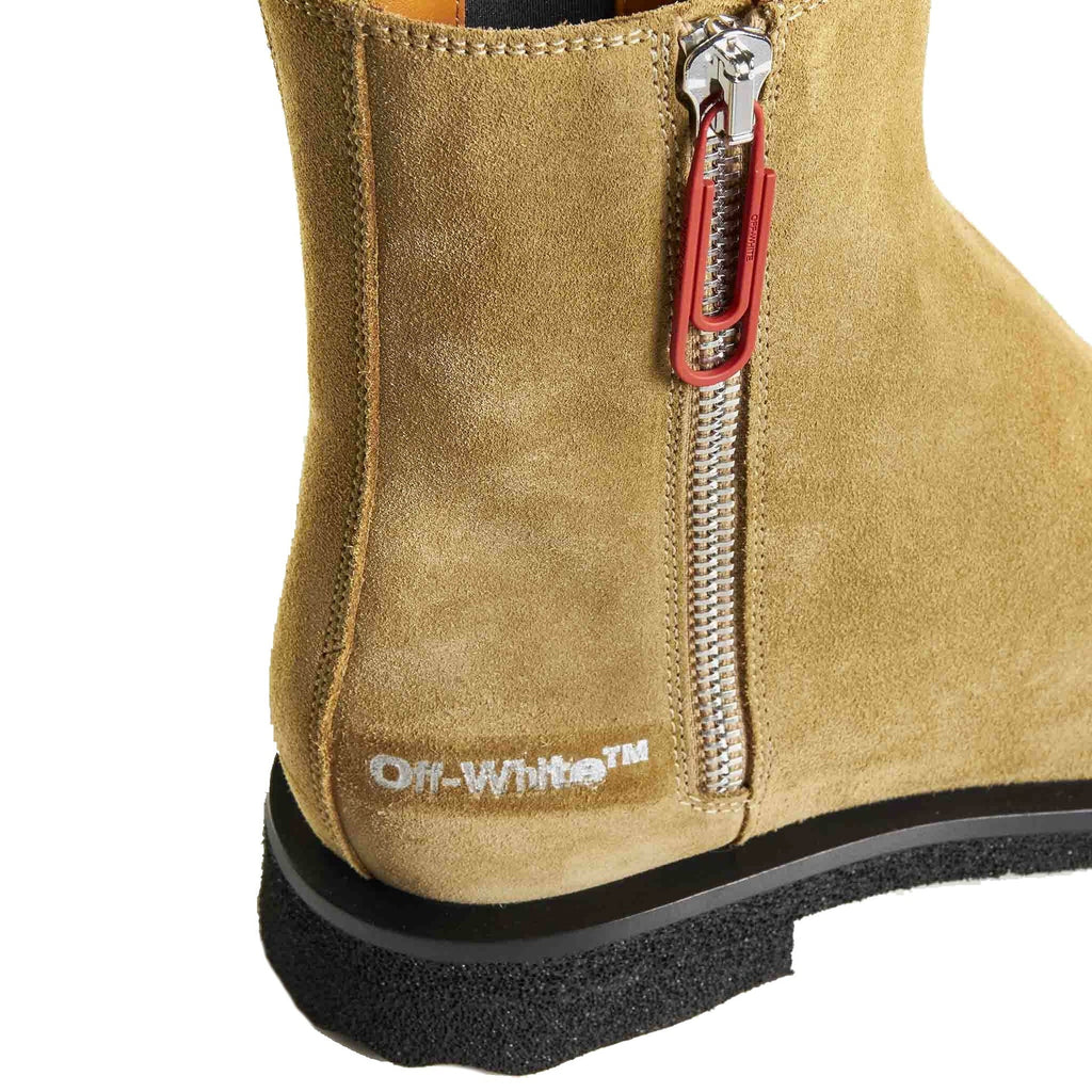 Off-White Suede Ankle Boots