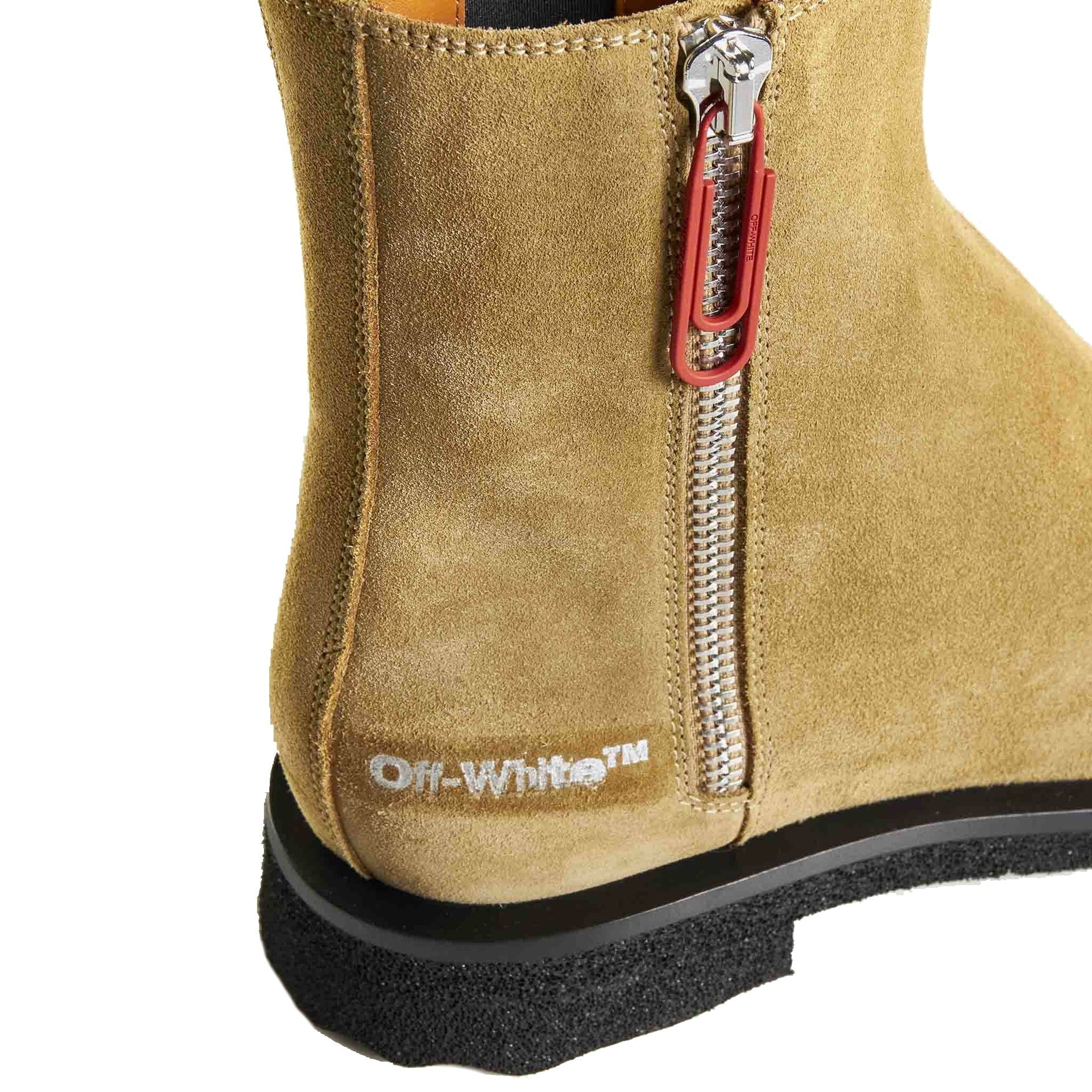 Off-White Suede Ankle Boots