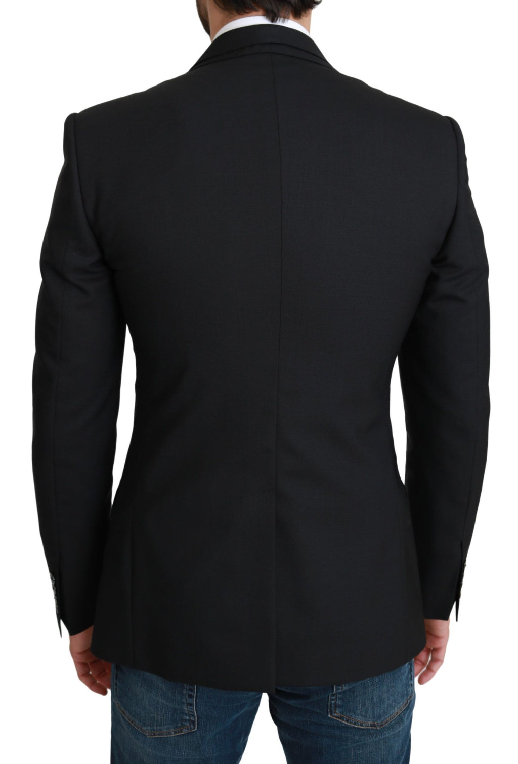 Blazer formel élégant en laine vierge noire Dolce &amp; Gabbana