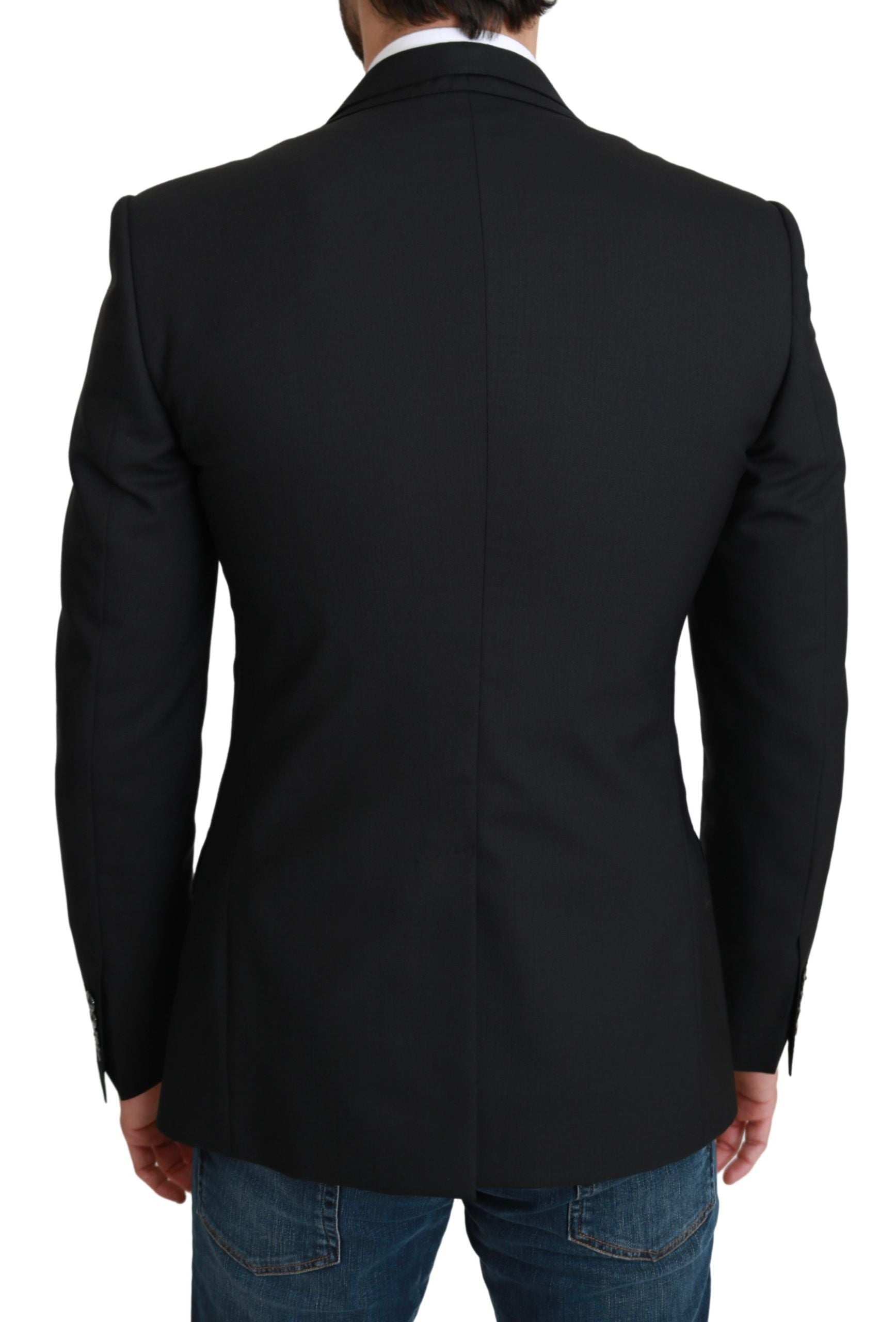 Blazer formel élégant en laine vierge noire Dolce &amp; Gabbana