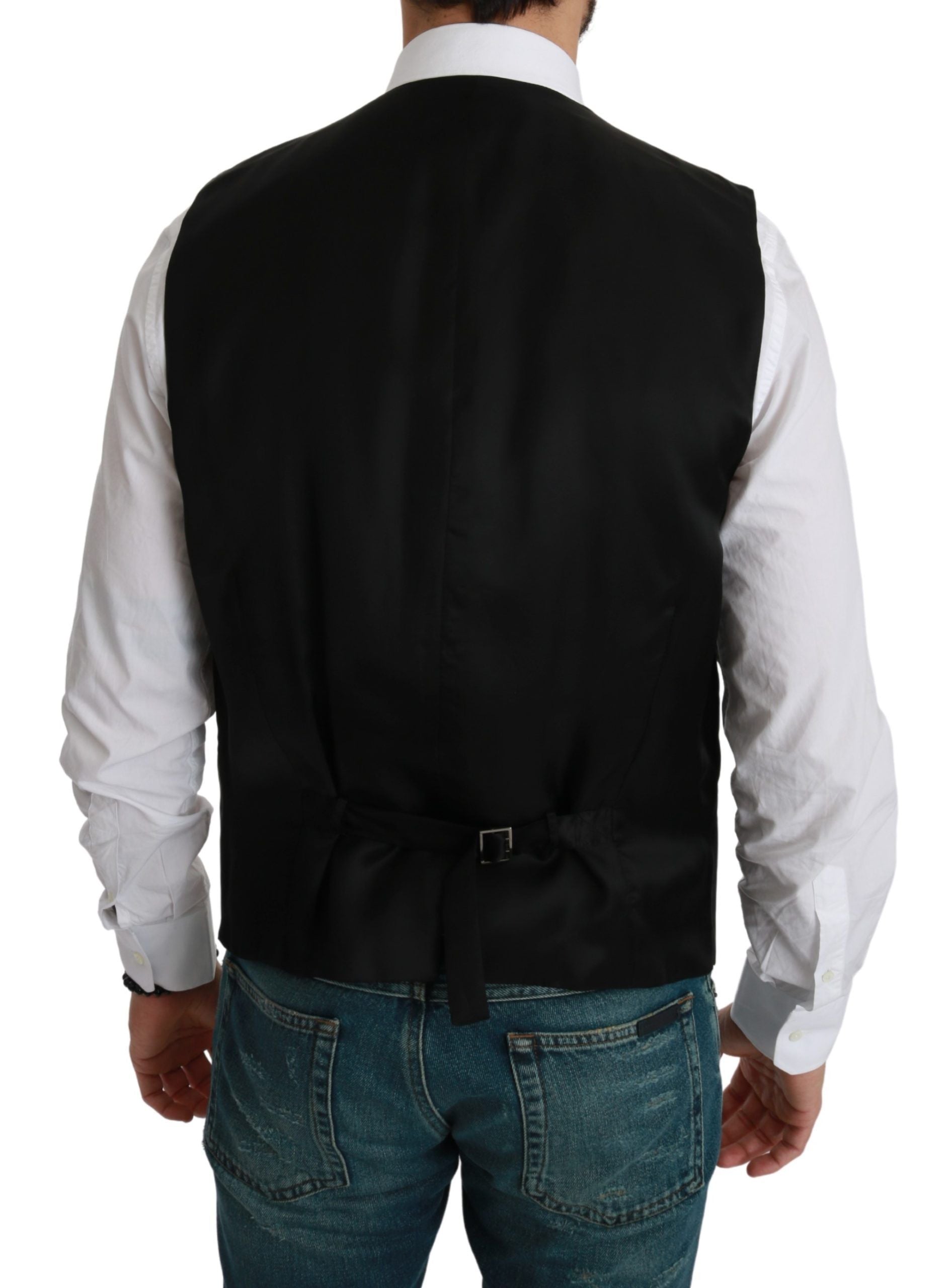 Gilet en coton et soie à rayures Dolce &amp; Gabbana