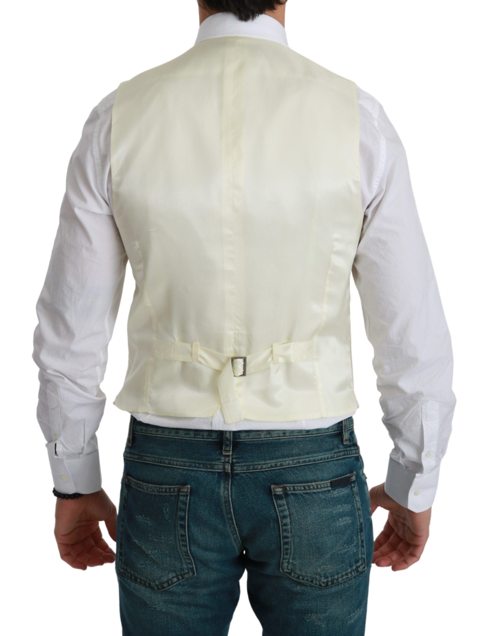 Dolce &amp; Gabbana Élégant gilet en laine crème