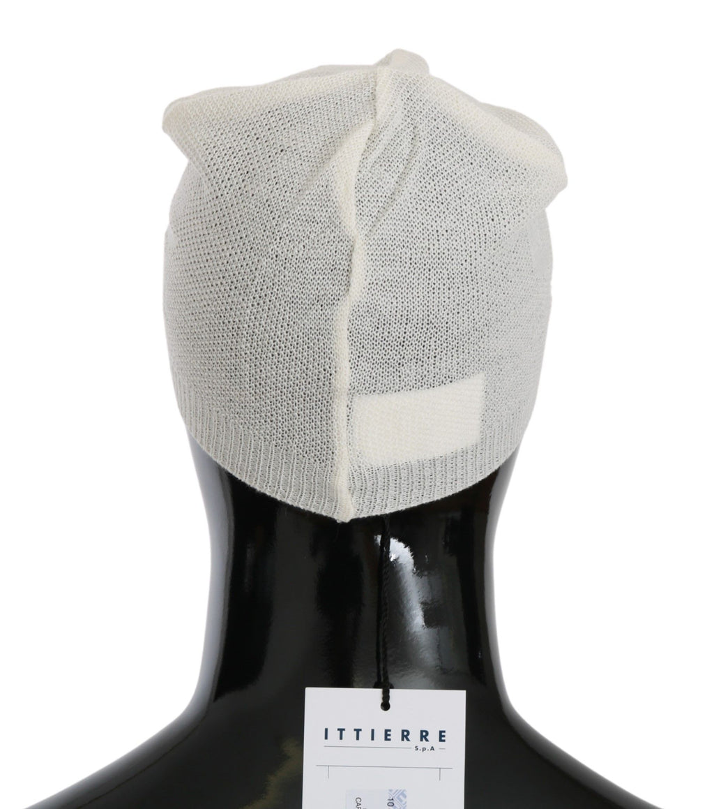 Bonnet élégant en laine mélangée blanche Costume National