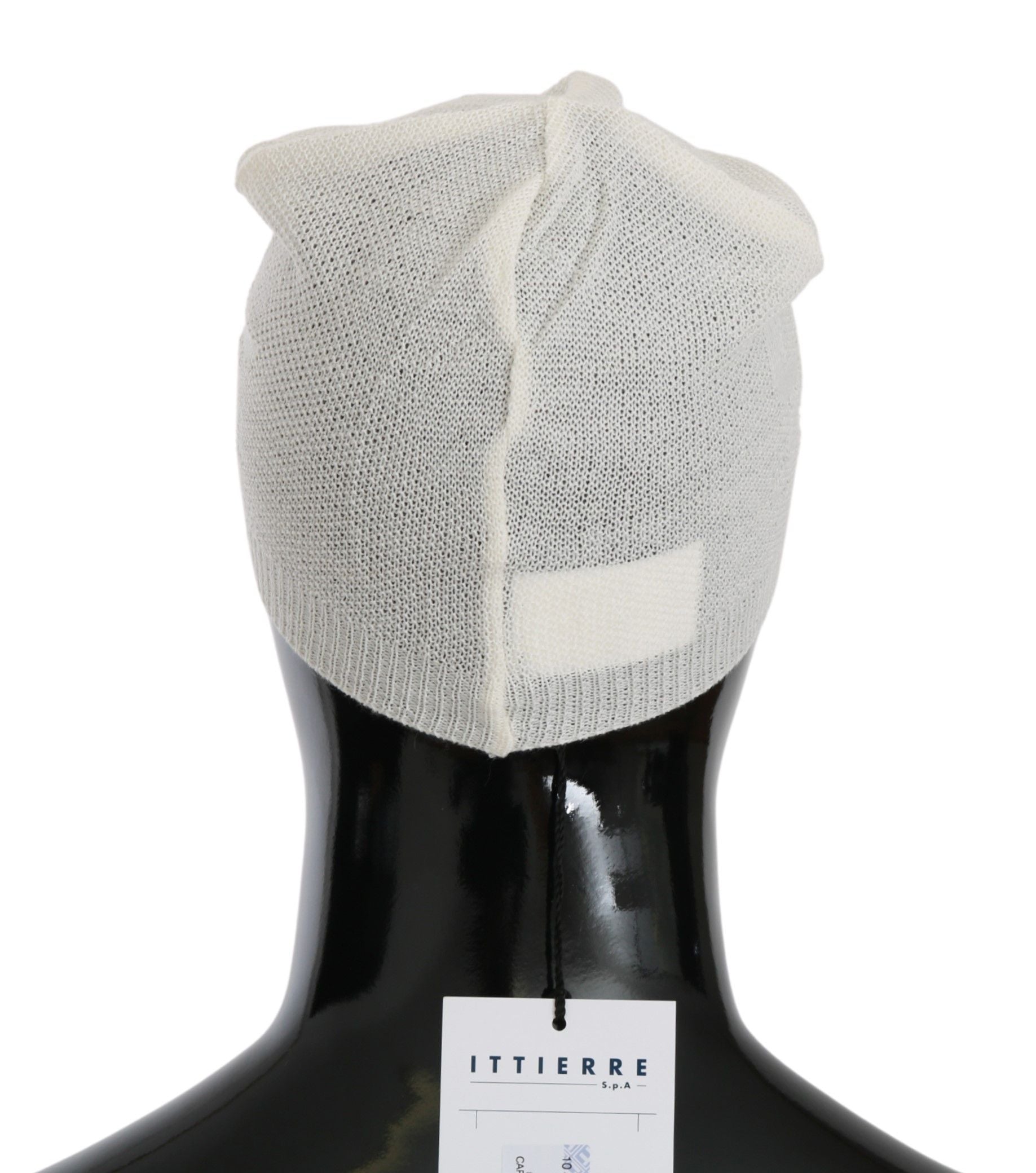 Bonnet élégant en laine mélangée blanche Costume National