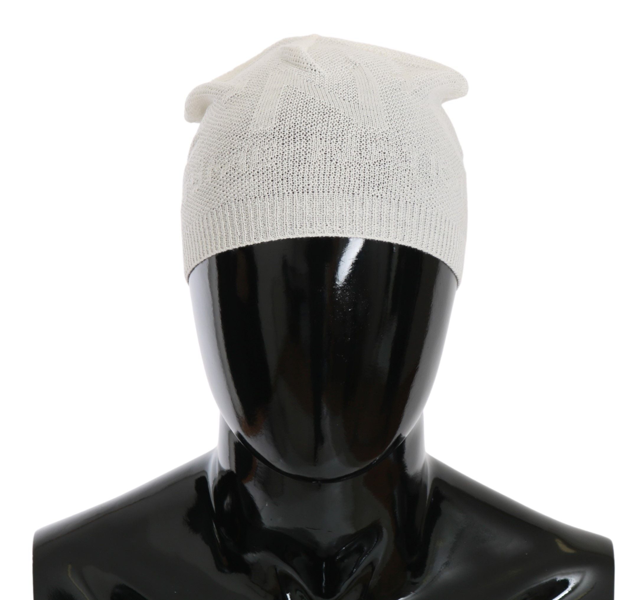 Bonnet élégant en laine mélangée blanche Costume National