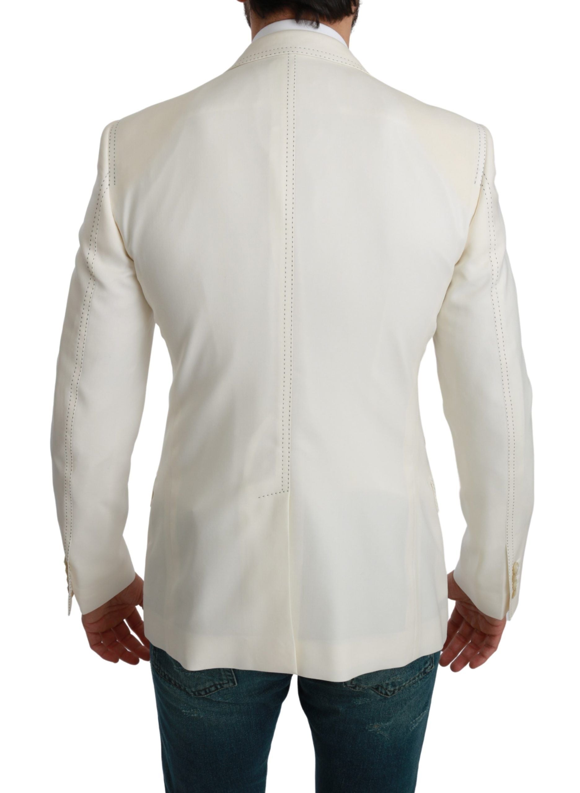 Blazer élégant en laine vierge coupe slim Dolce &amp; Gabbana