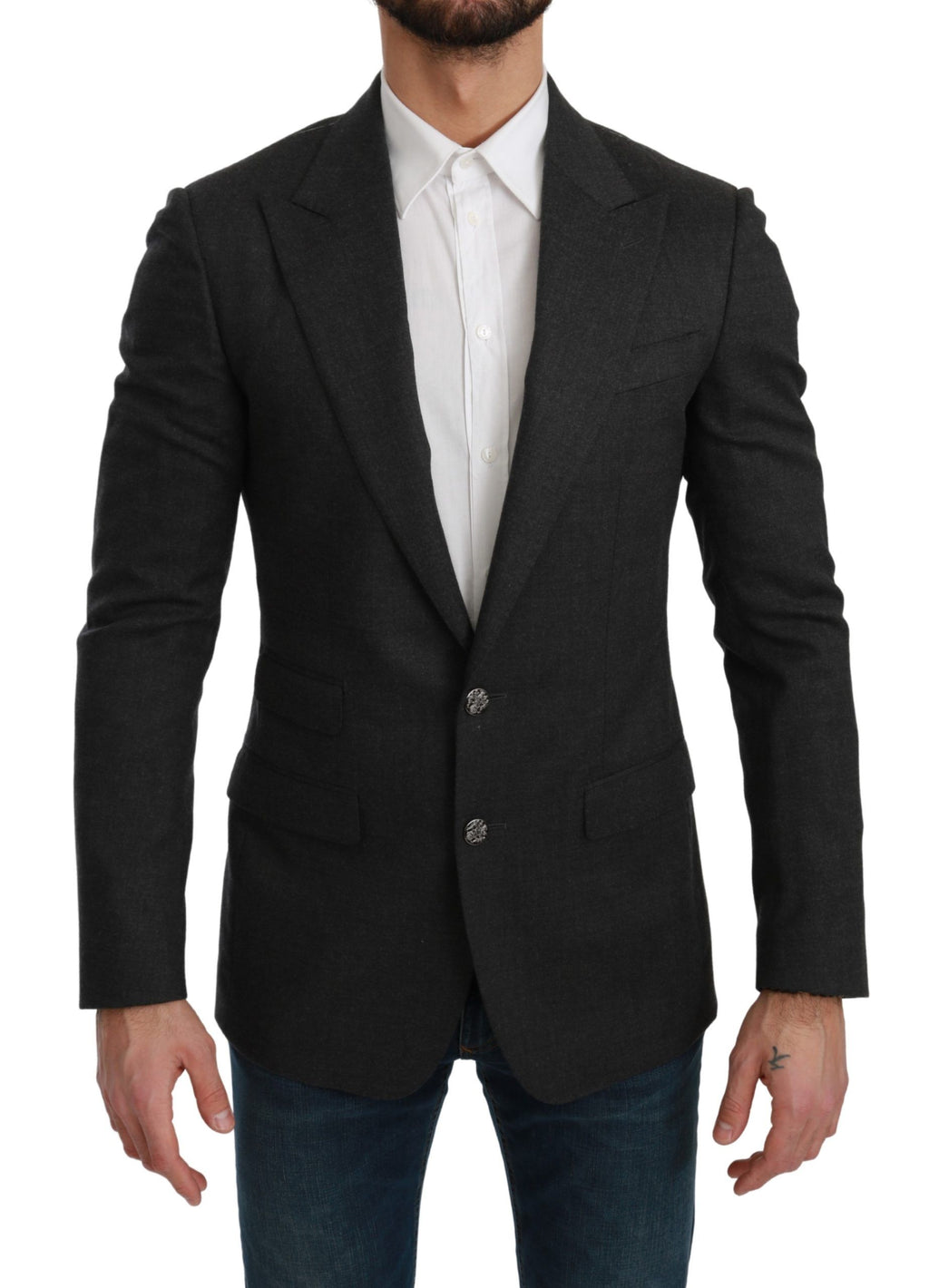 Blazer formel élégant gris coupe slim Dolce &amp; Gabbana