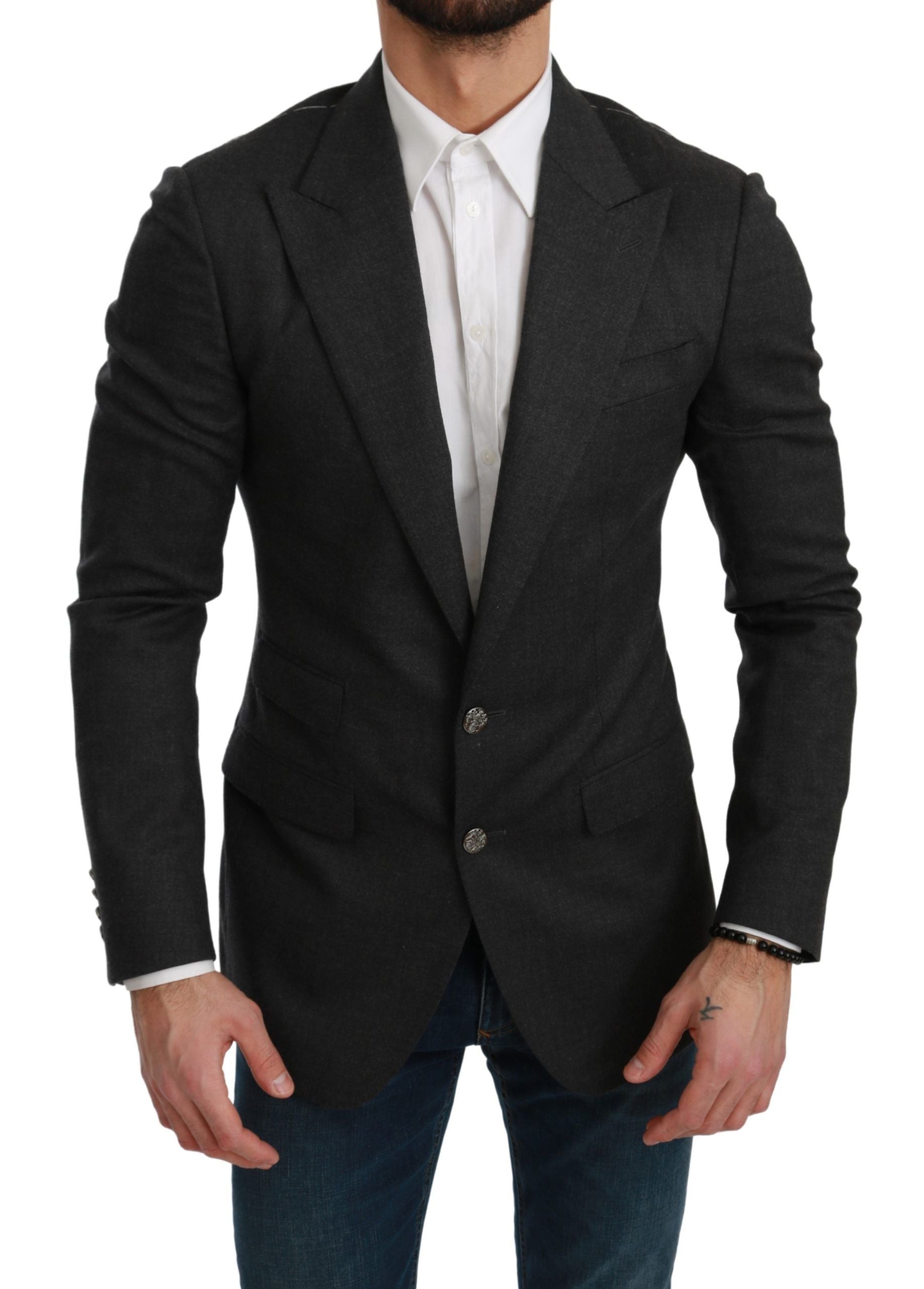 Blazer formel élégant gris coupe slim Dolce &amp; Gabbana