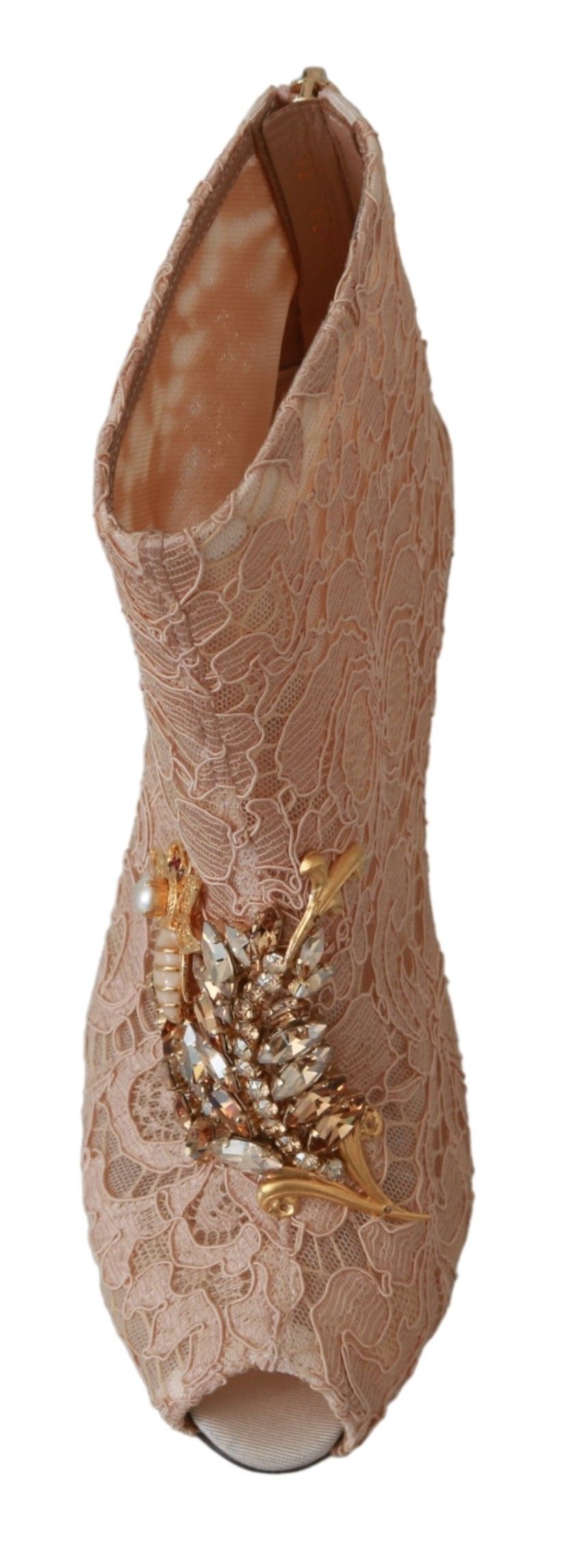 Escarpins élégants en dentelle Dolce &amp; Gabbana avec détails en cristal