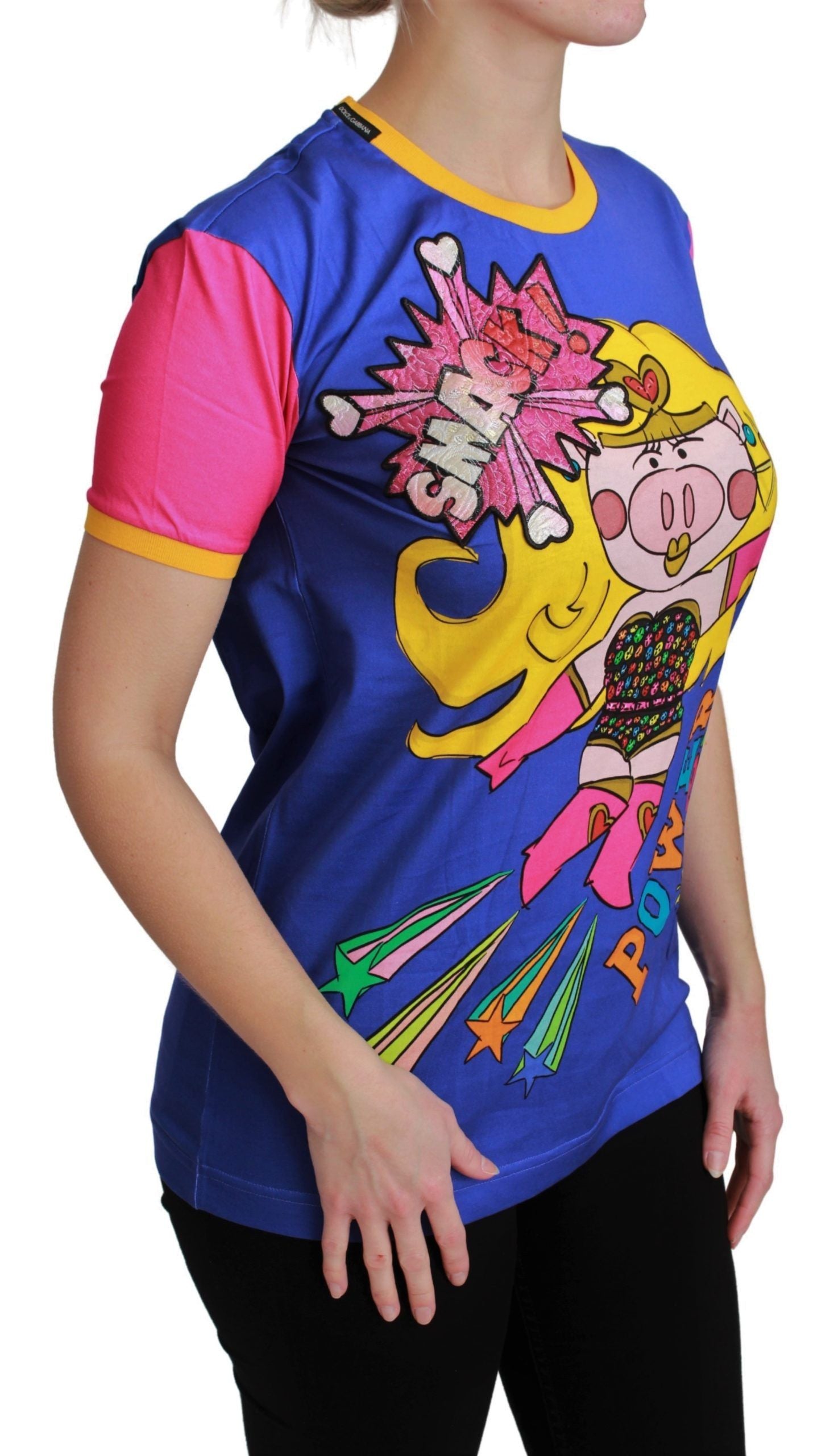 Dolce &amp; Gabbana – Schickes Baumwoll-T-Shirt mit Rundhalsausschnitt und Supergirl-Motiv