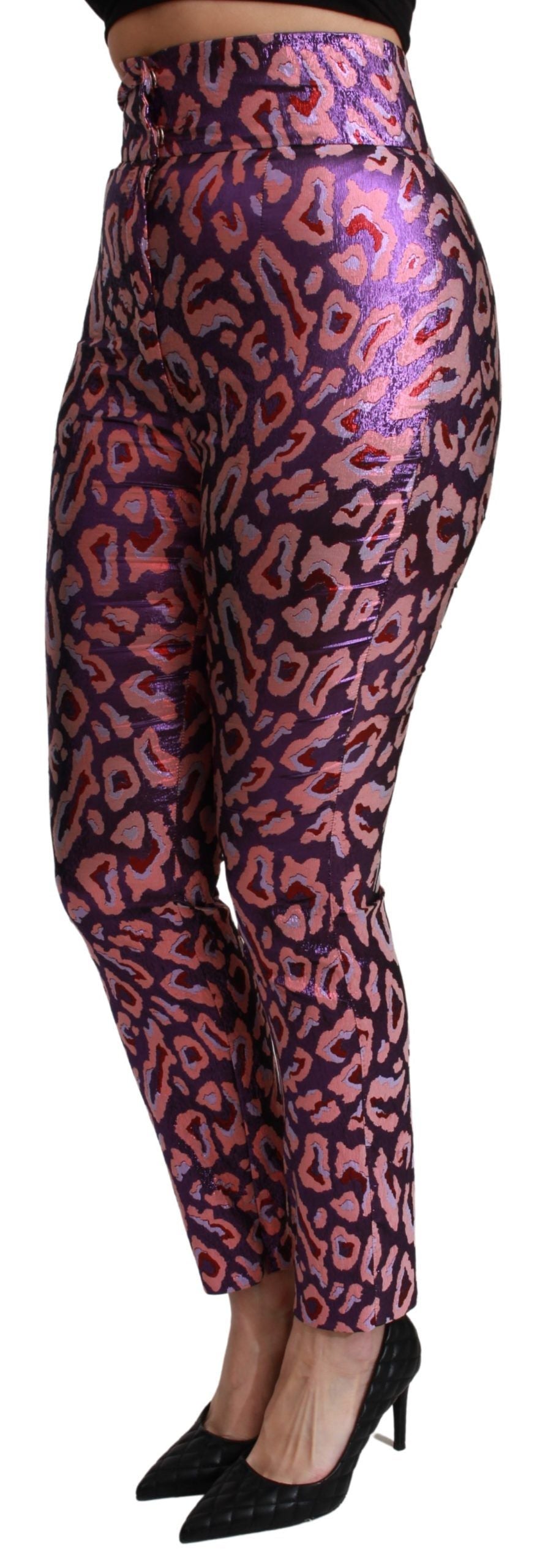 Dolce &amp; Gabbana Schicke, verkürzte Hose aus Seidenmischung mit hoher Taille