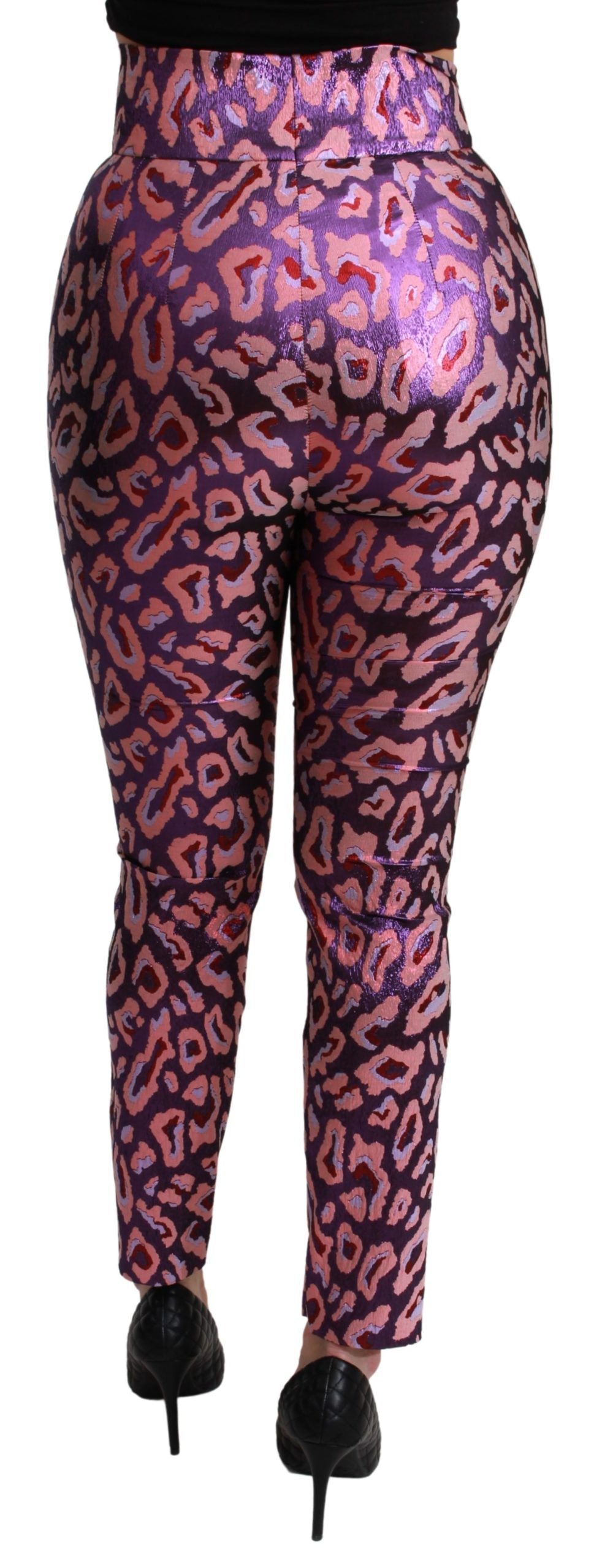 Dolce &amp; Gabbana Schicke, verkürzte Hose aus Seidenmischung mit hoher Taille