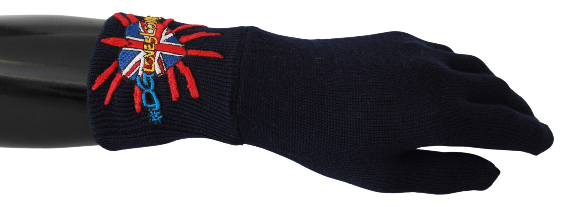 Dolce &amp; Gabbana Blaue Unisex-Handschuhe aus Schurwolle