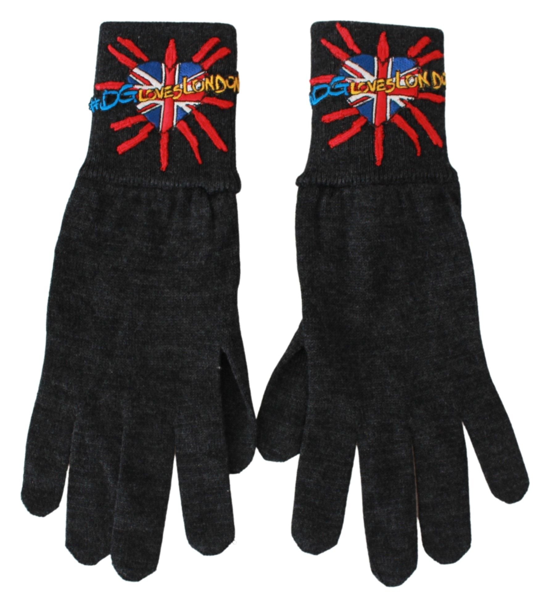 Dolce &amp; Gabbana Graue Unisex-Handschuhe aus Schurwolle