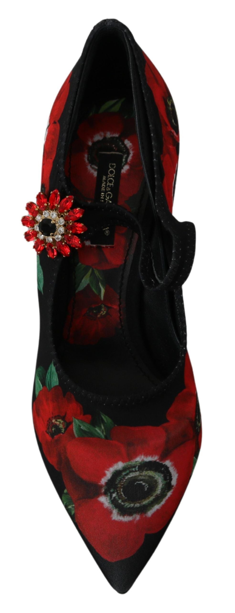 Escarpins Mary Janes à fleurs Dolce &amp; Gabbana avec détails en cristal