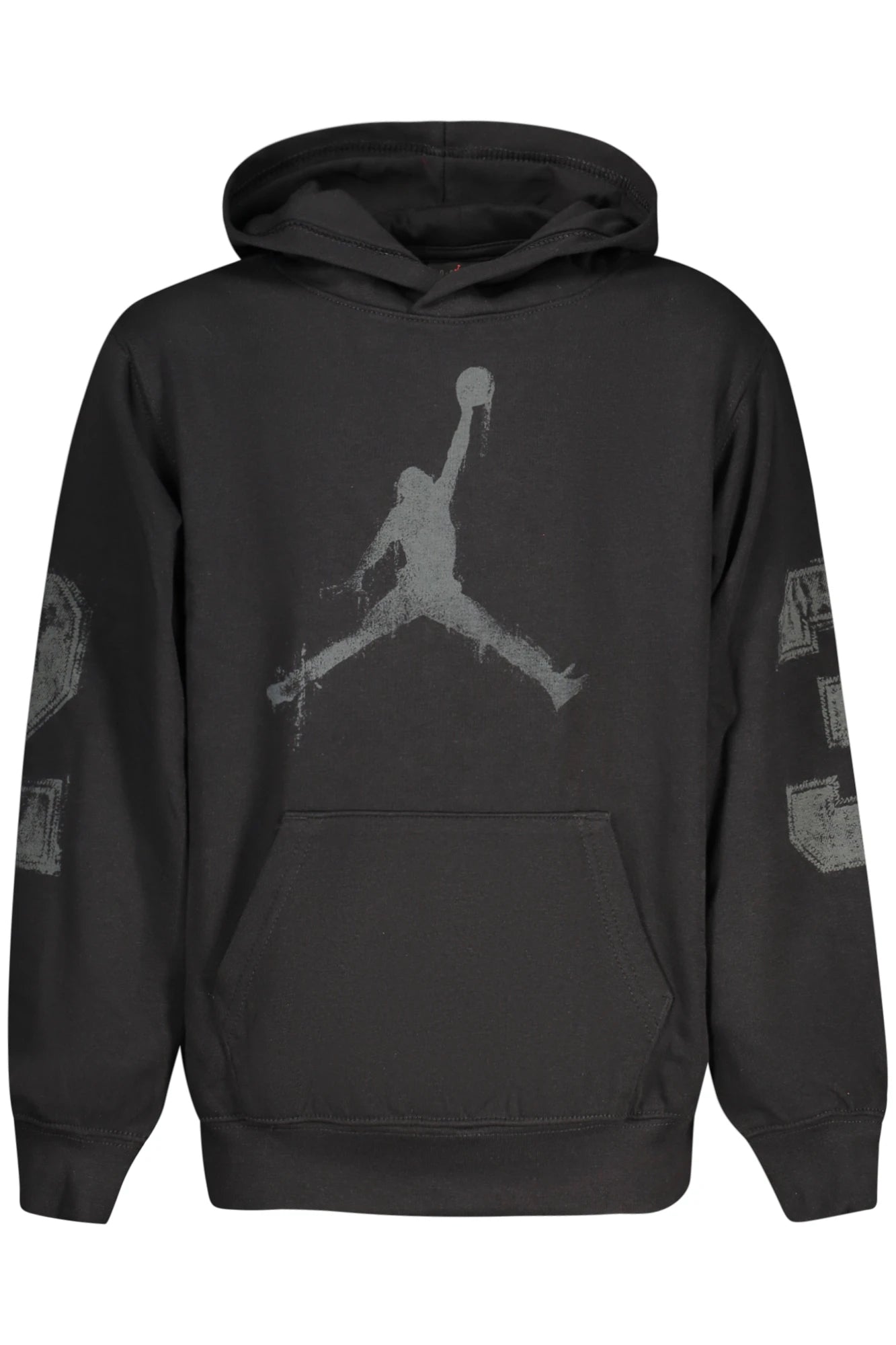 JORDAN KIDS  BLACK ZIP-UP SWEATSHIRT