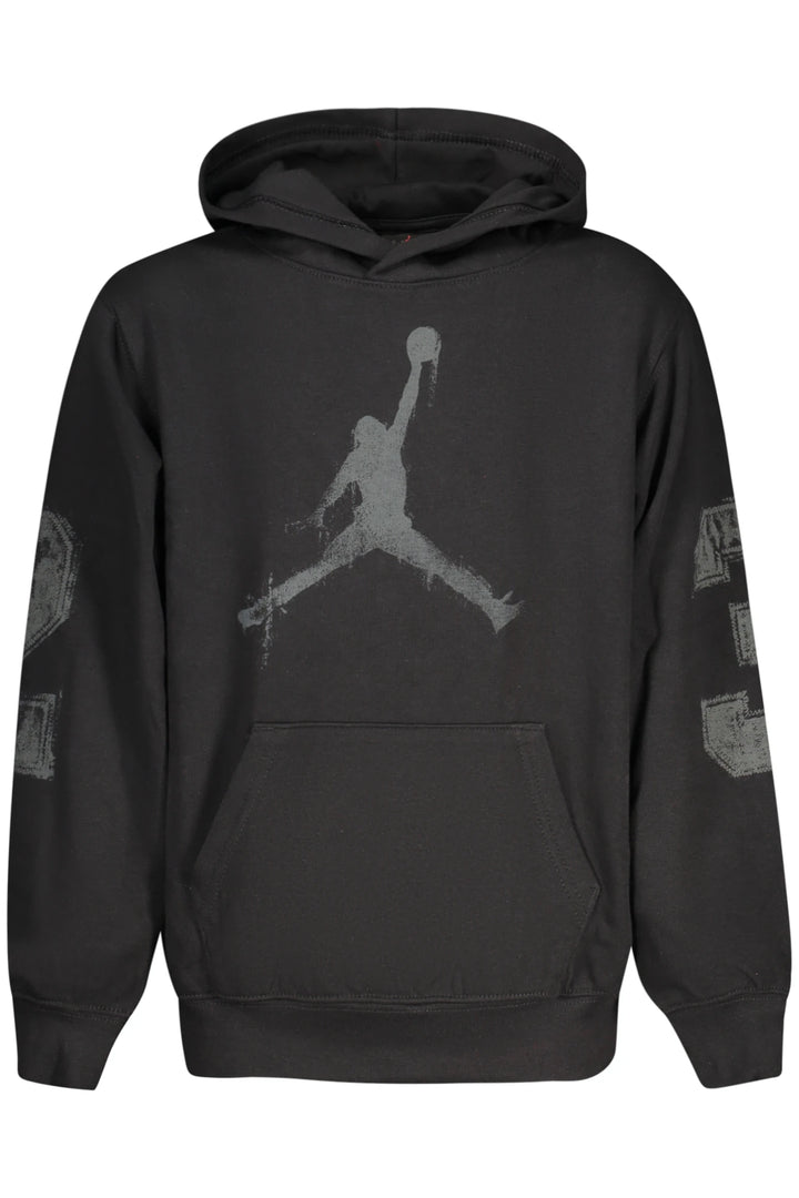JORDAN KIDS  BLACK ZIP-UP SWEATSHIRT