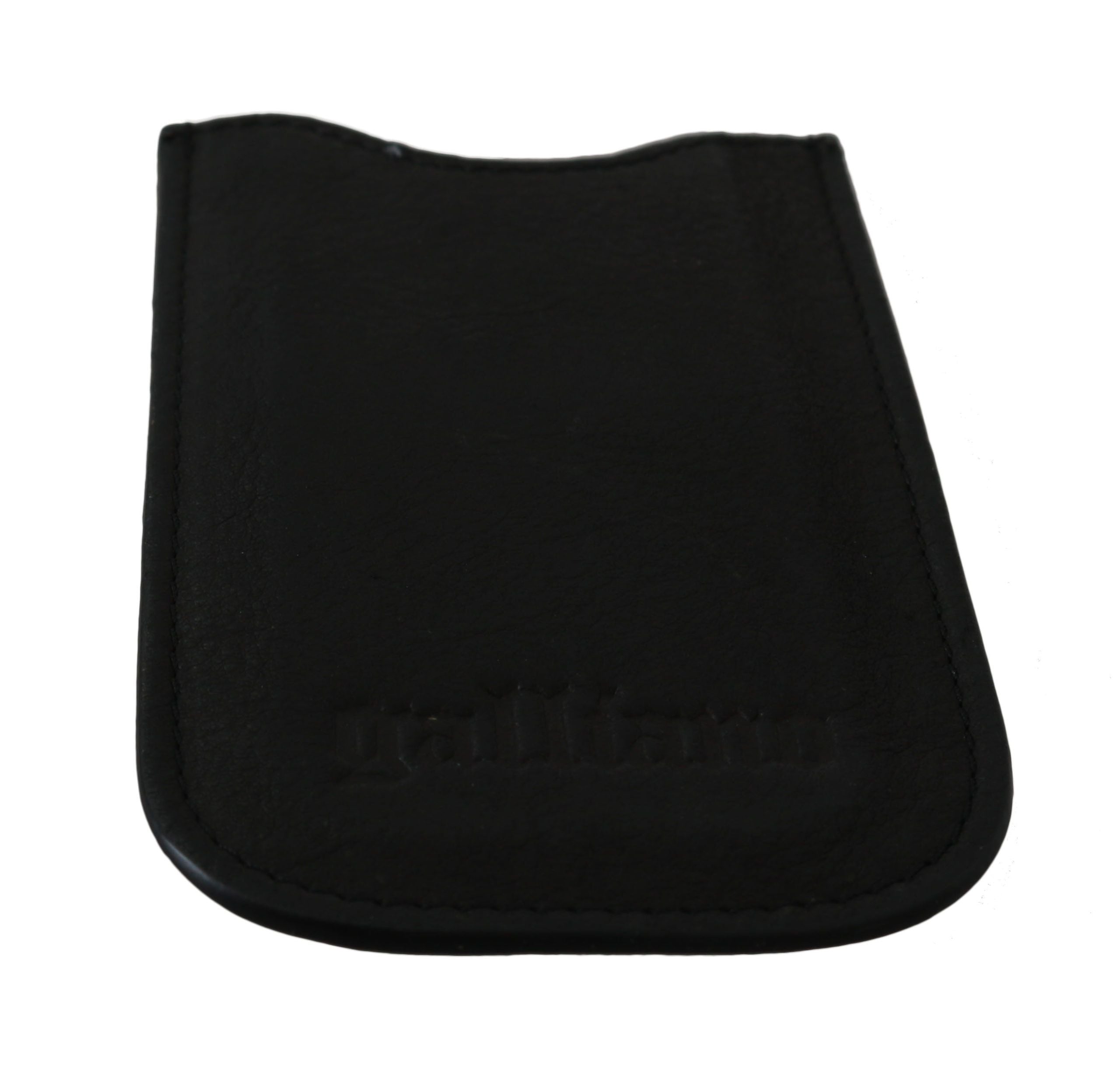 Portefeuille homme élégant en cuir véritable noir John Galliano