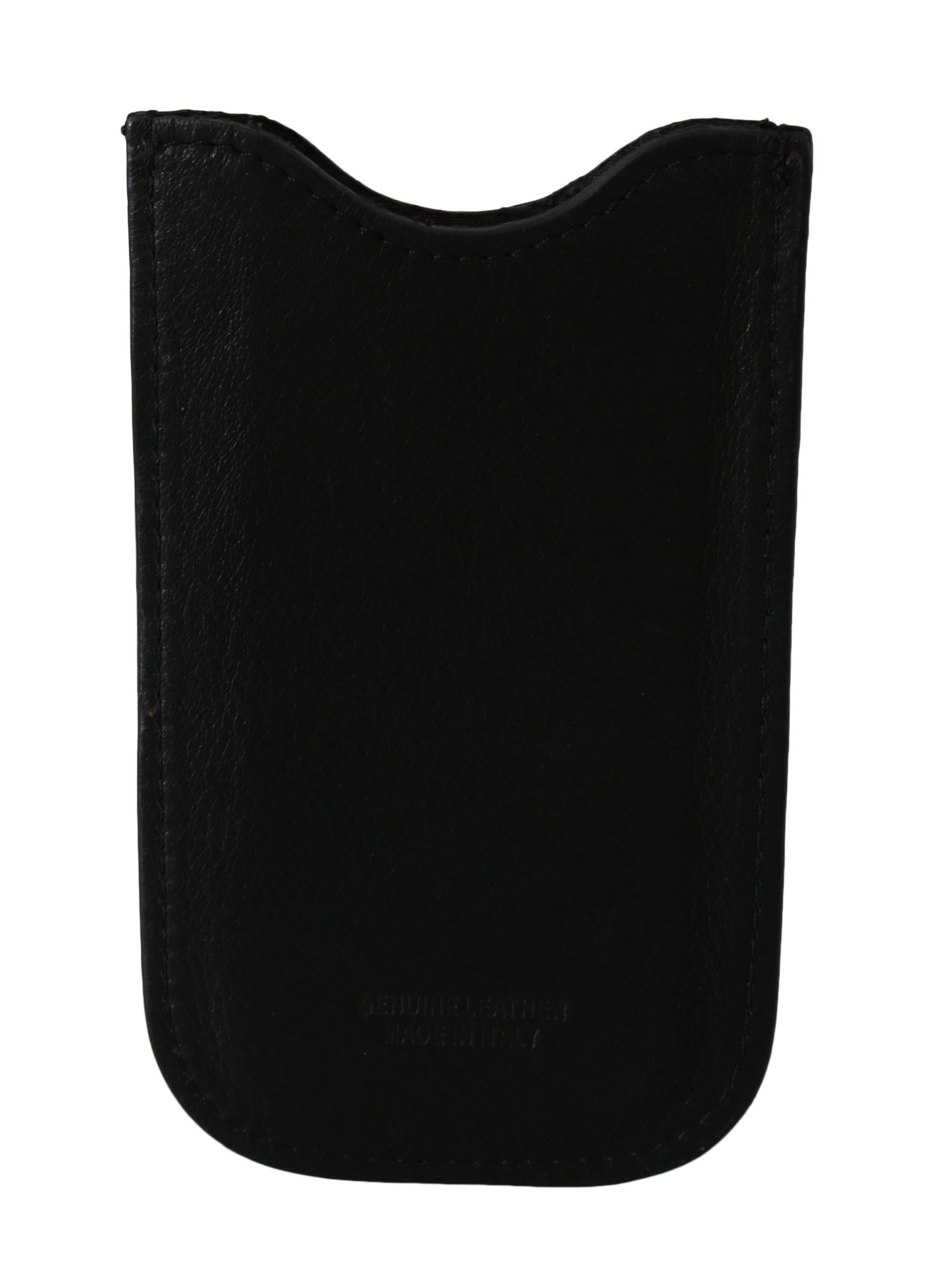 Portefeuille homme élégant en cuir véritable noir John Galliano