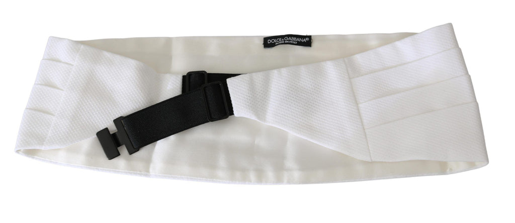 Ceinture élégante en soie blanche Dolce &amp; Gabbana