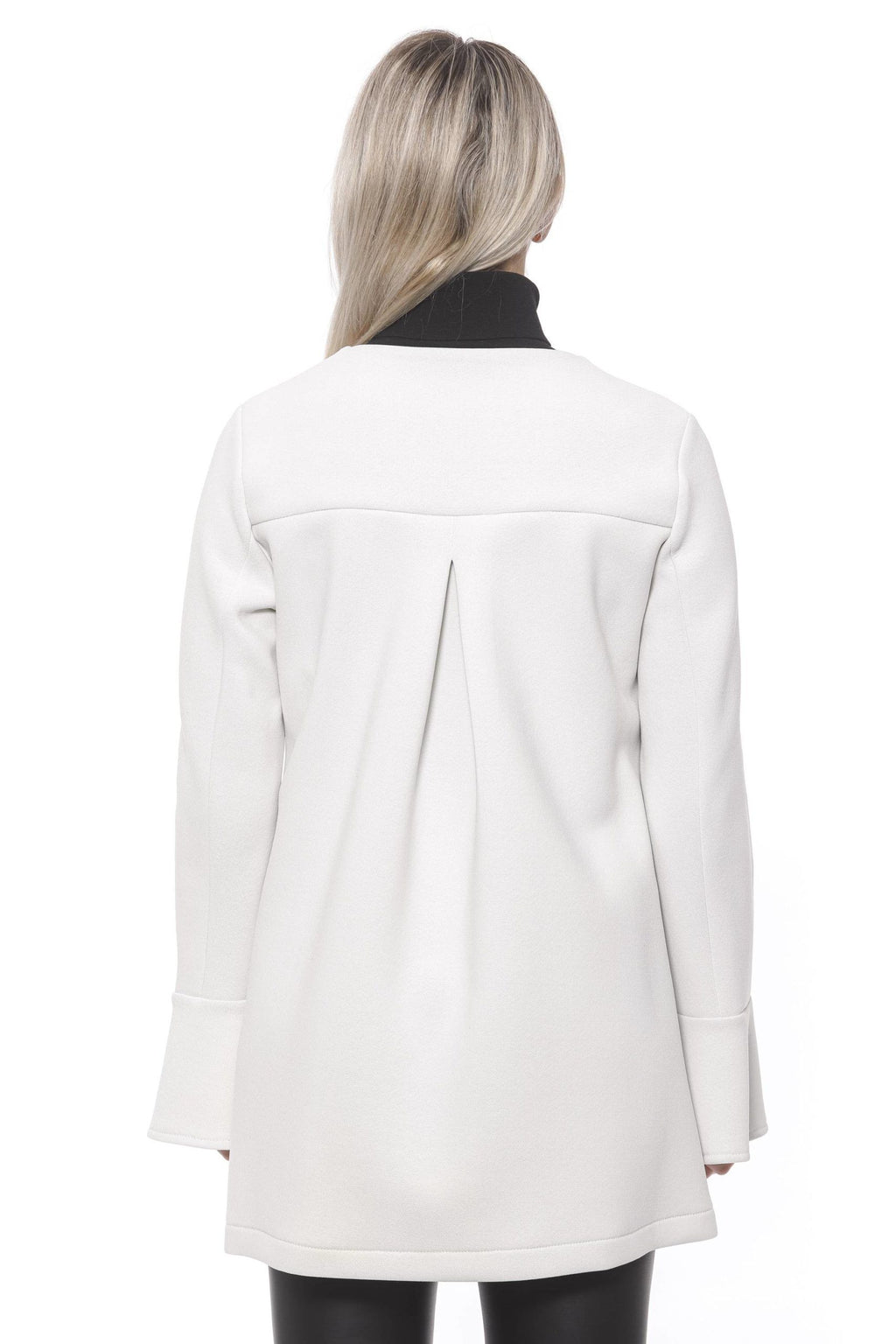 19V69 Italia Eleganter weißer Neoprenmantel für Damen