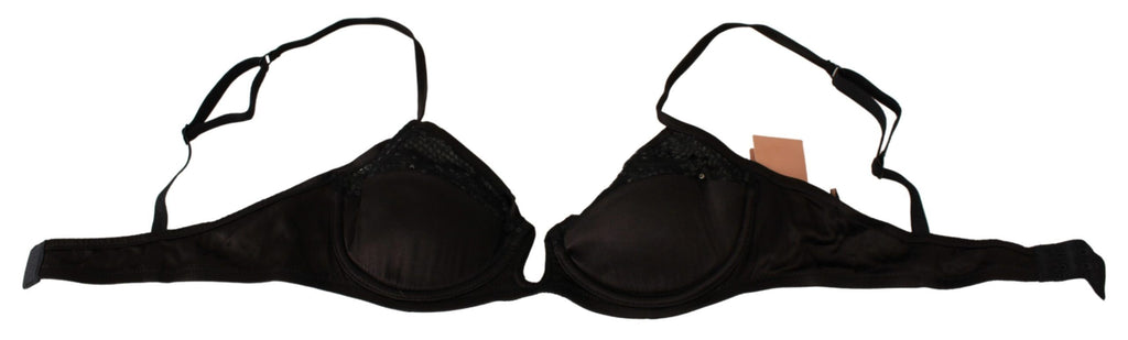 Brauner Balconette-BH von Ermanno Scervino mit Pailletten