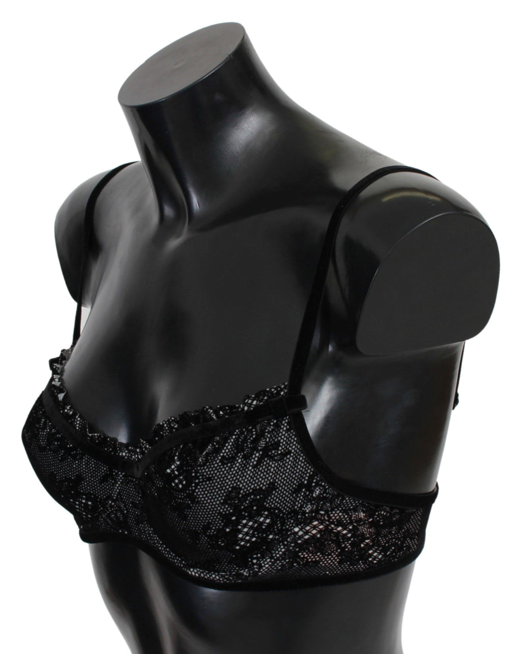 Ermanno Scervino Soutien-gorge balconcino élégant en maille noire