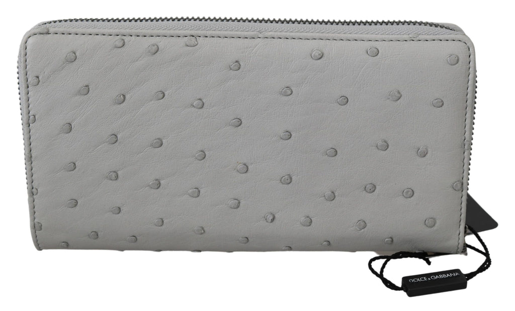 Dolce &amp; Gabbana Elegante Continental-Geldbörse aus Straußenleder