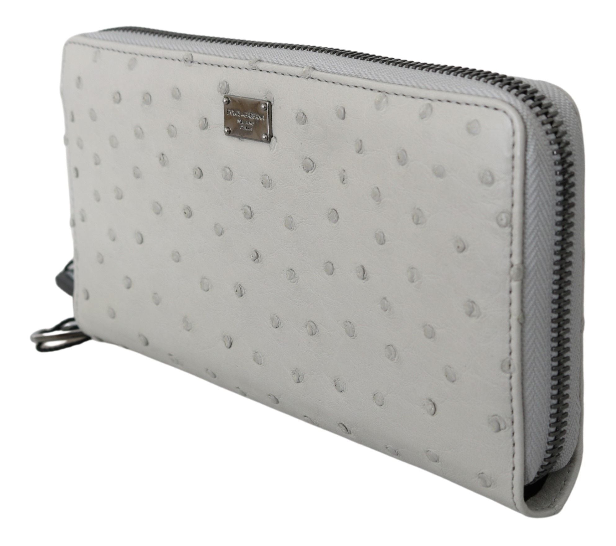 Portefeuille continental élégant en cuir d'autruche Dolce &amp; Gabbana