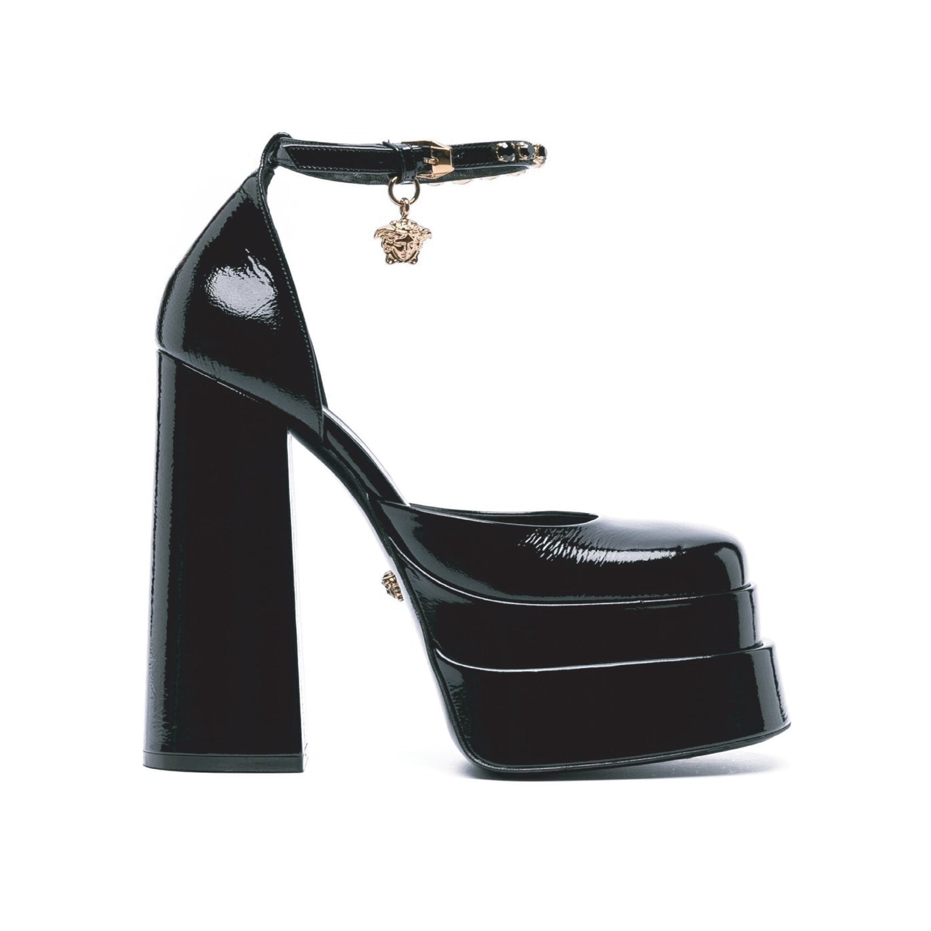 Versace Leather Platform Sandals
