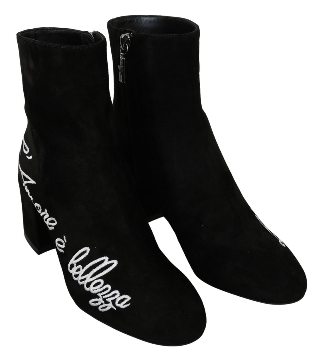 Dolce &amp; Gabbana Schicke bestickte Stiefeletten