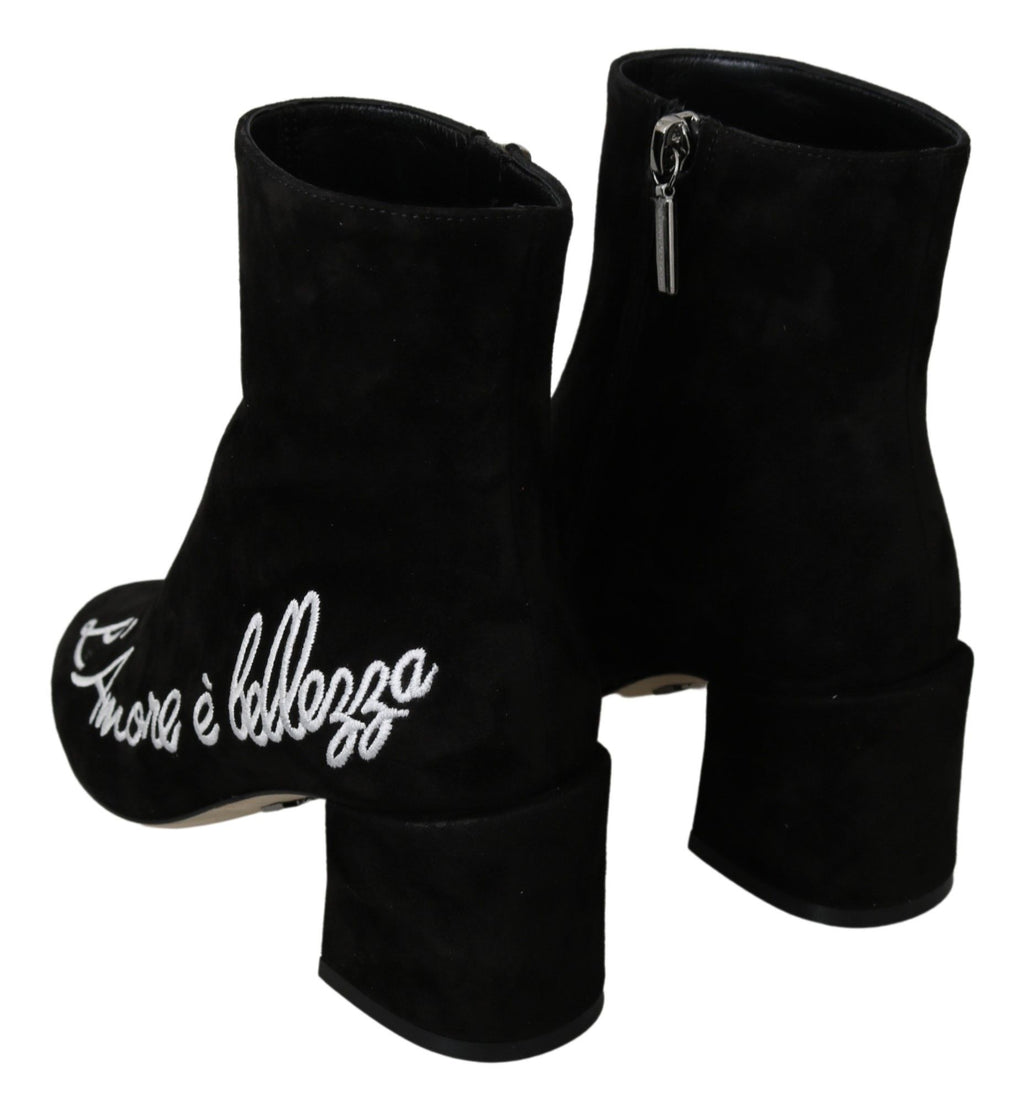 Dolce &amp; Gabbana Schicke bestickte Stiefeletten
