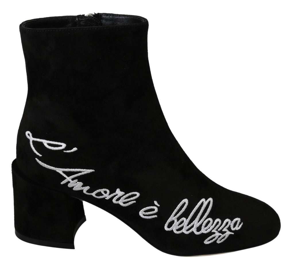 Dolce &amp; Gabbana Schicke bestickte Stiefeletten
