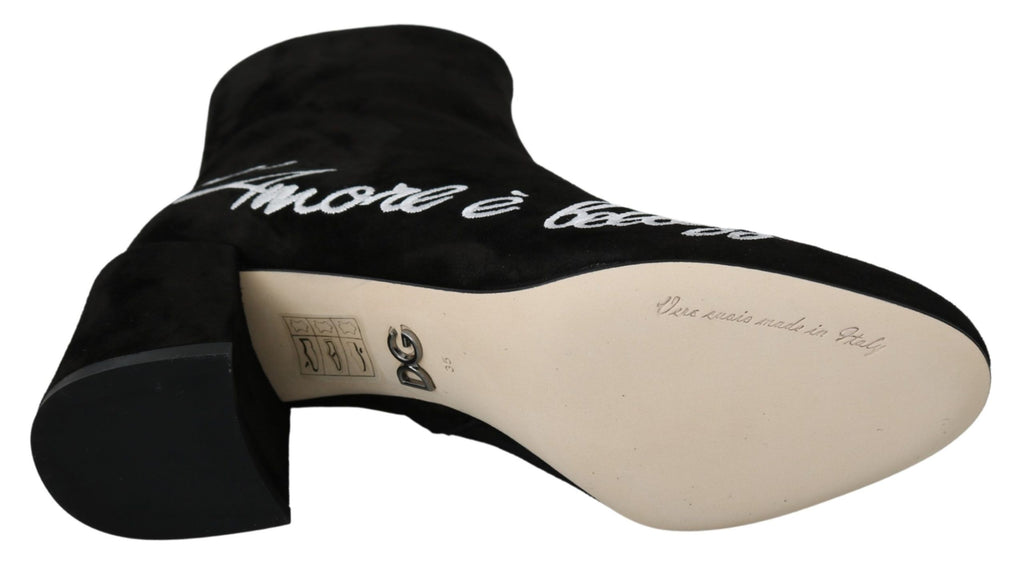 Dolce &amp; Gabbana Schicke bestickte Stiefeletten