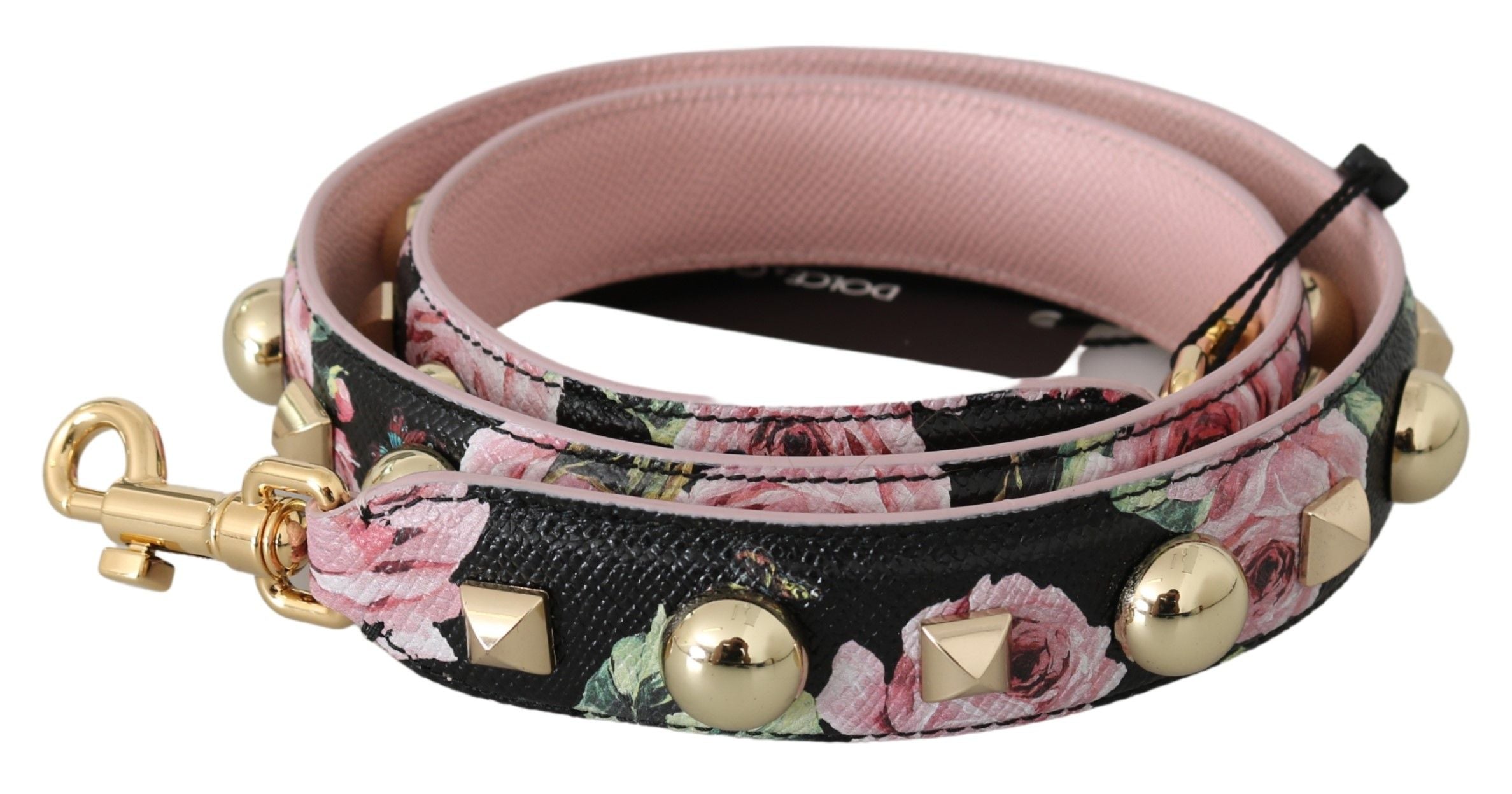 Dolce &amp; Gabbana Eleganter Schultergurt aus floralem Leder