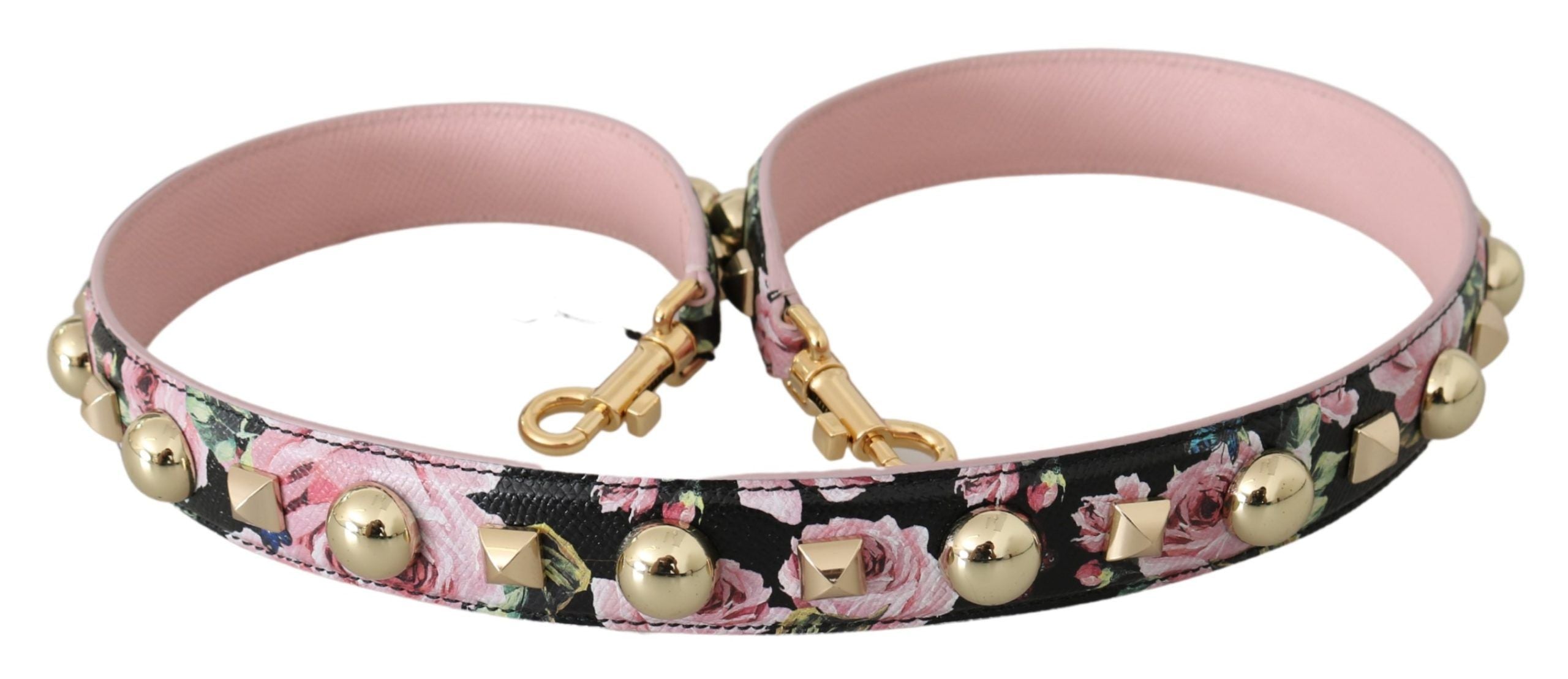 Dolce &amp; Gabbana Eleganter Schultergurt aus floralem Leder