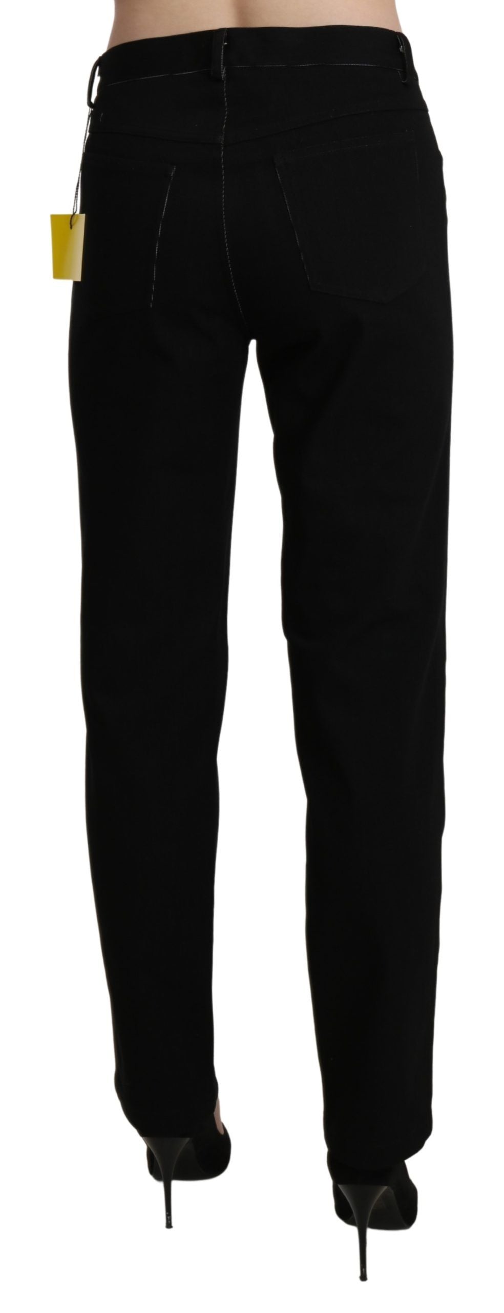 Pantalon droit noir taille haute élégant BENCIVENGA
