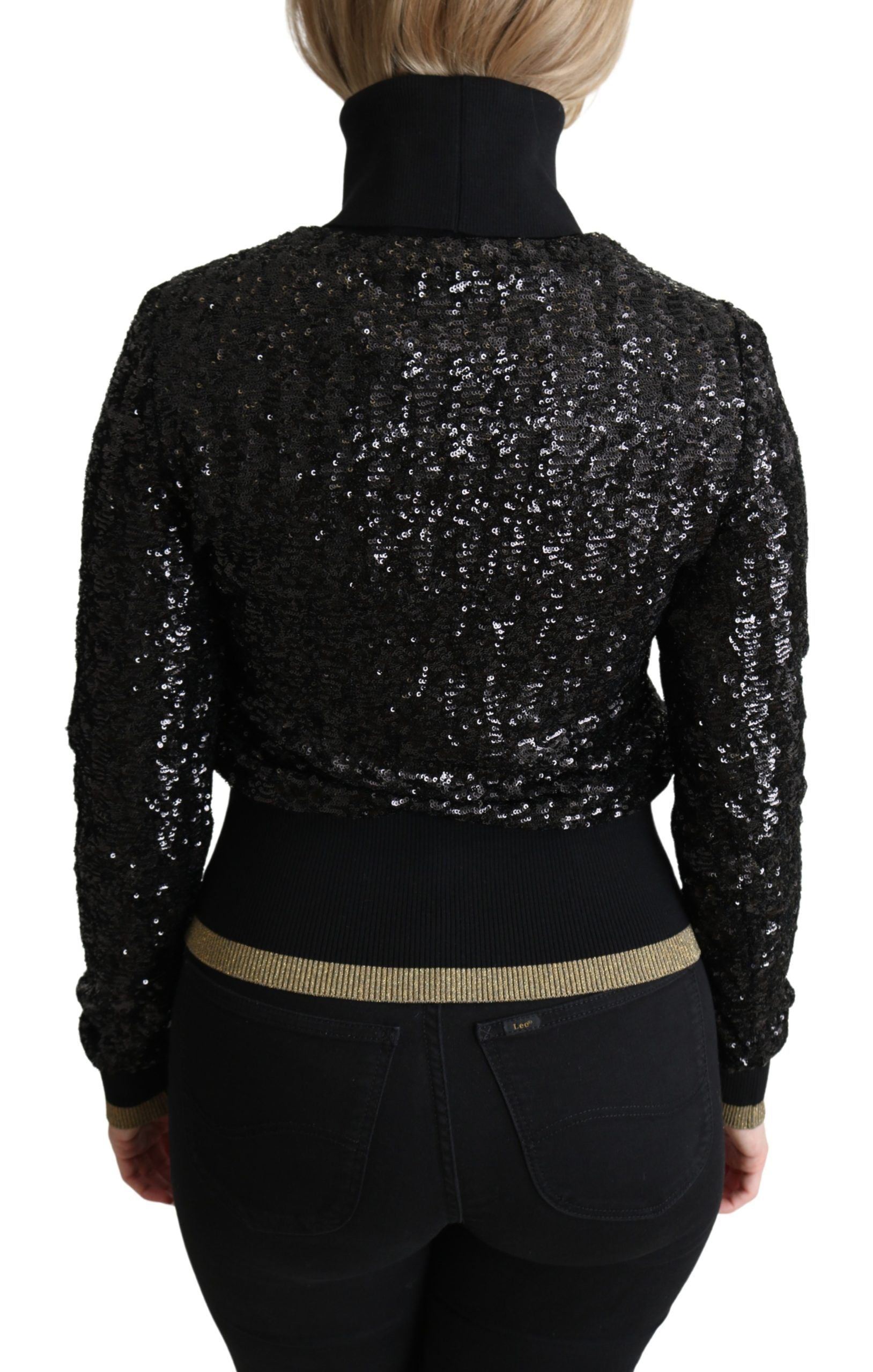 Dolce &amp; Gabbana Eleganter Rollkragenpullover mit Pailletten