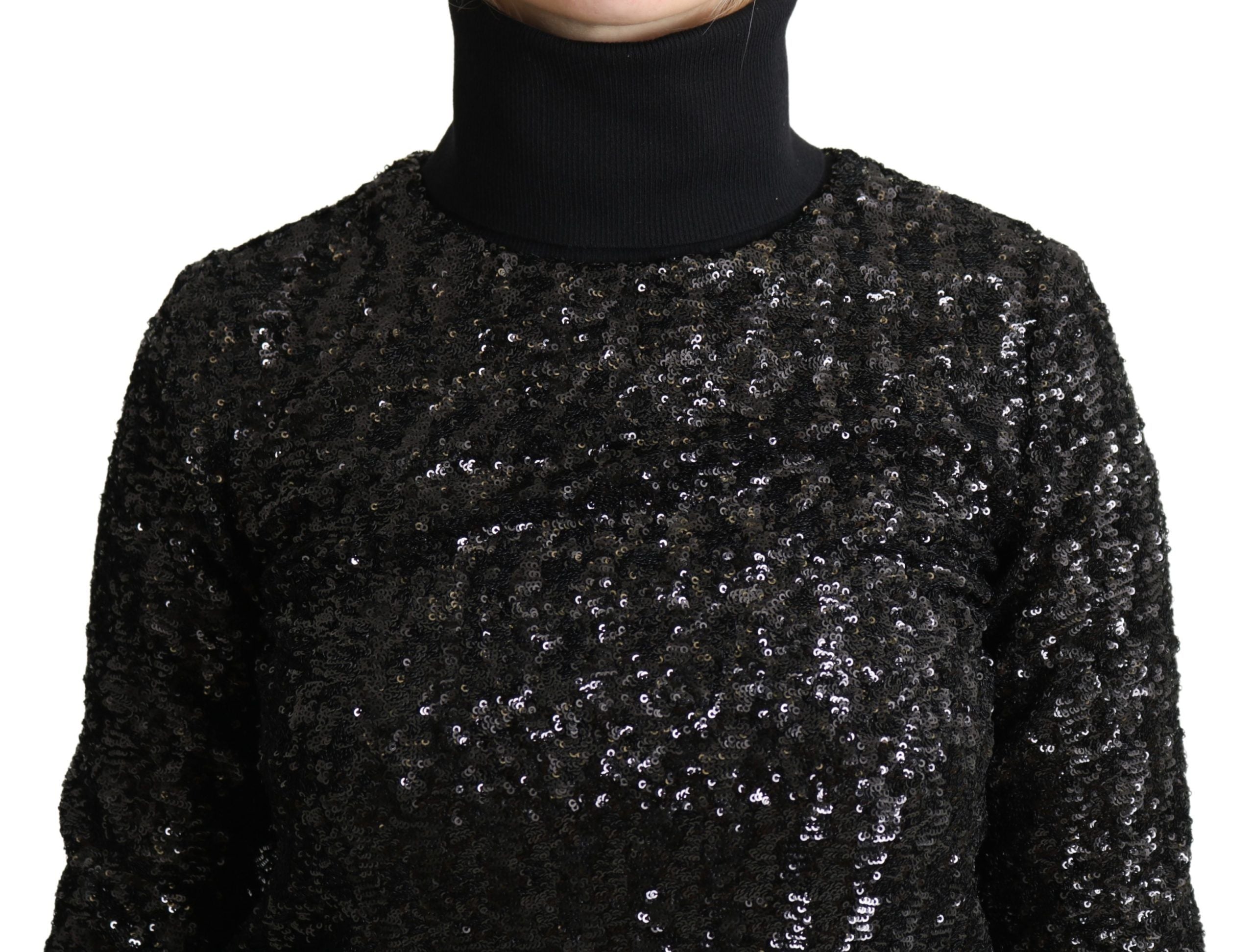 Dolce &amp; Gabbana Eleganter Rollkragenpullover mit Pailletten
