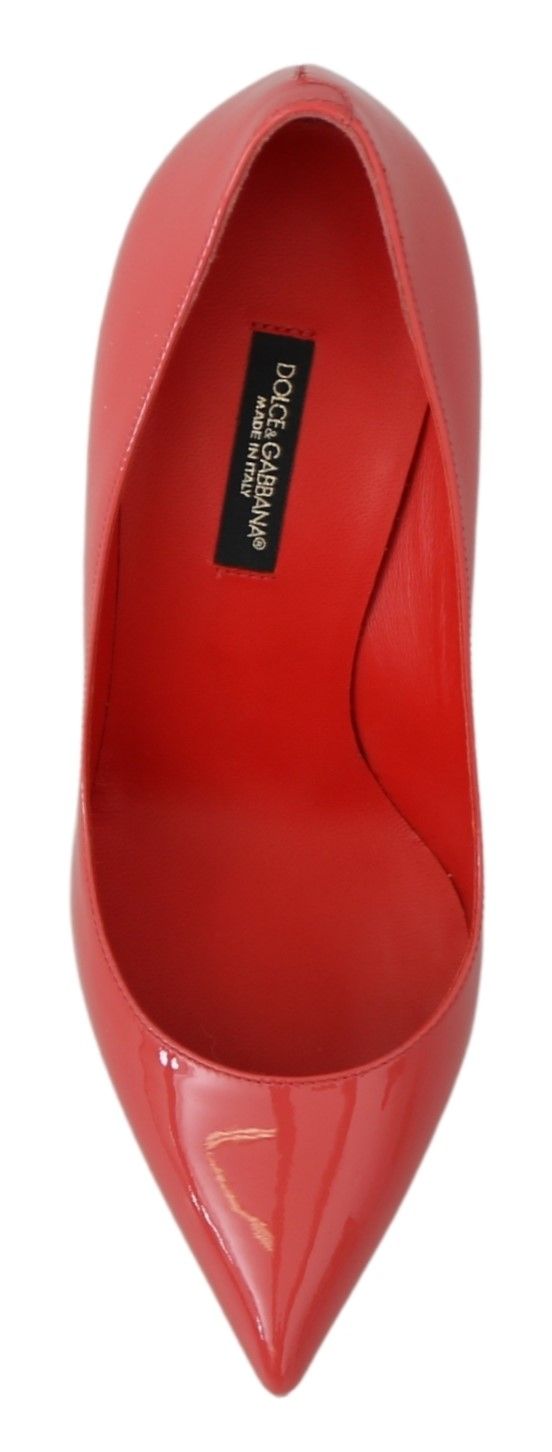 Dolce &amp; Gabbana Elegante Pumps aus dunkelrosa Lackleder