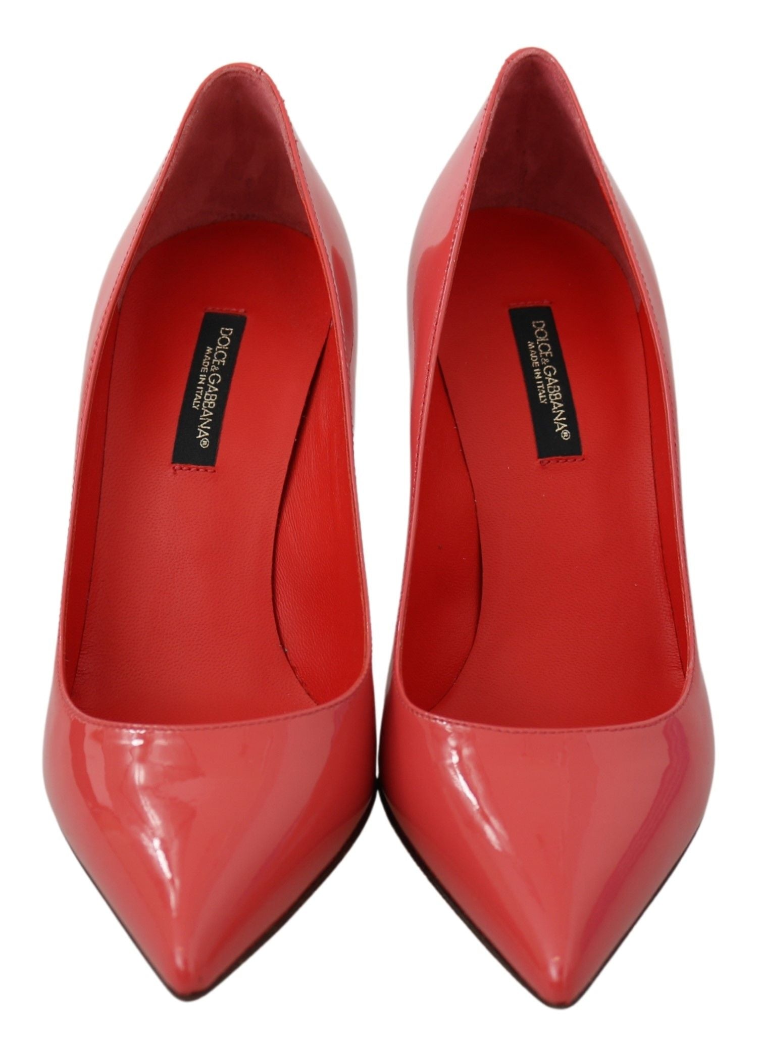 Dolce &amp; Gabbana Elegante Pumps aus dunkelrosa Lackleder