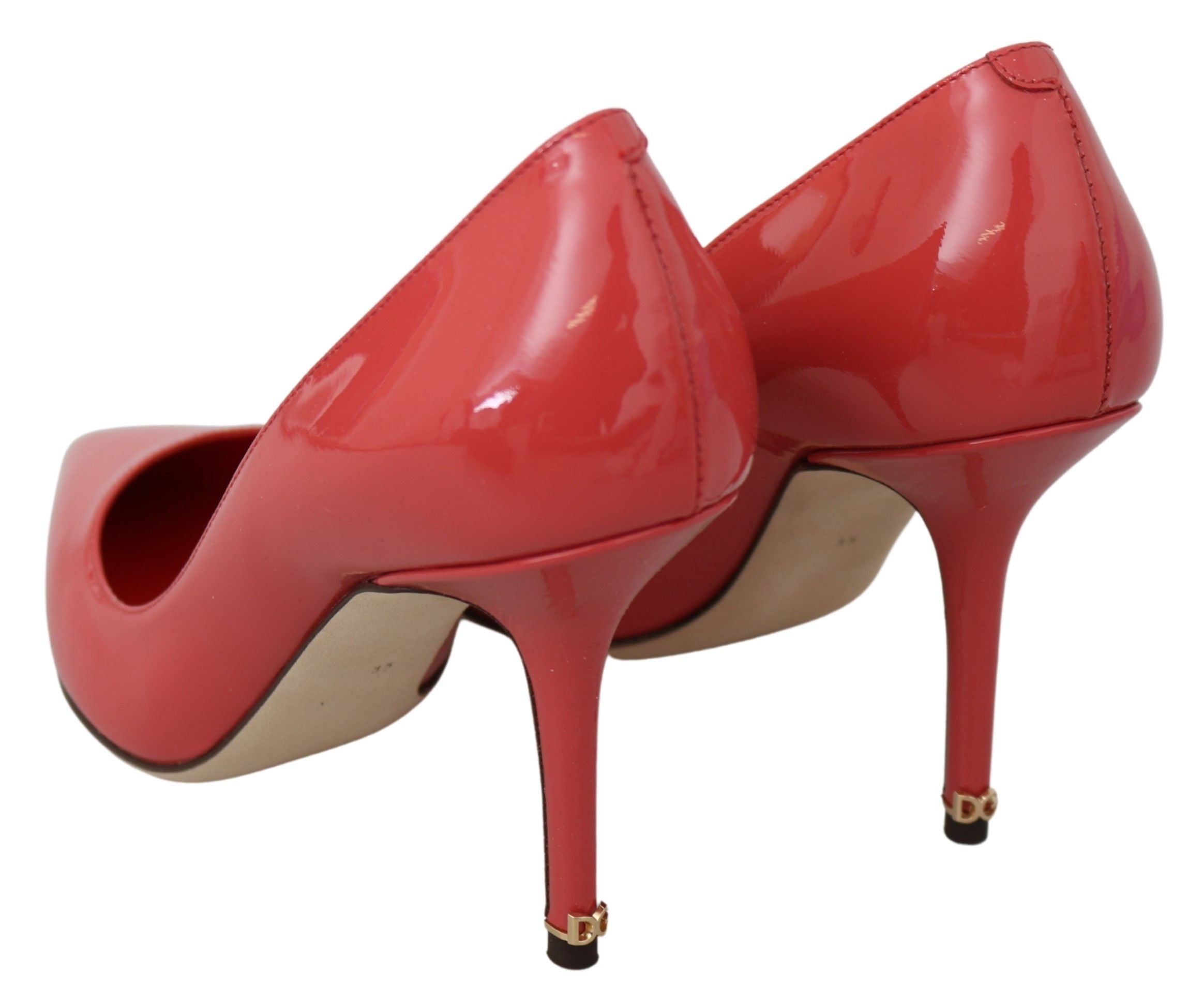 Dolce &amp; Gabbana Elegante Pumps aus dunkelrosa Lackleder