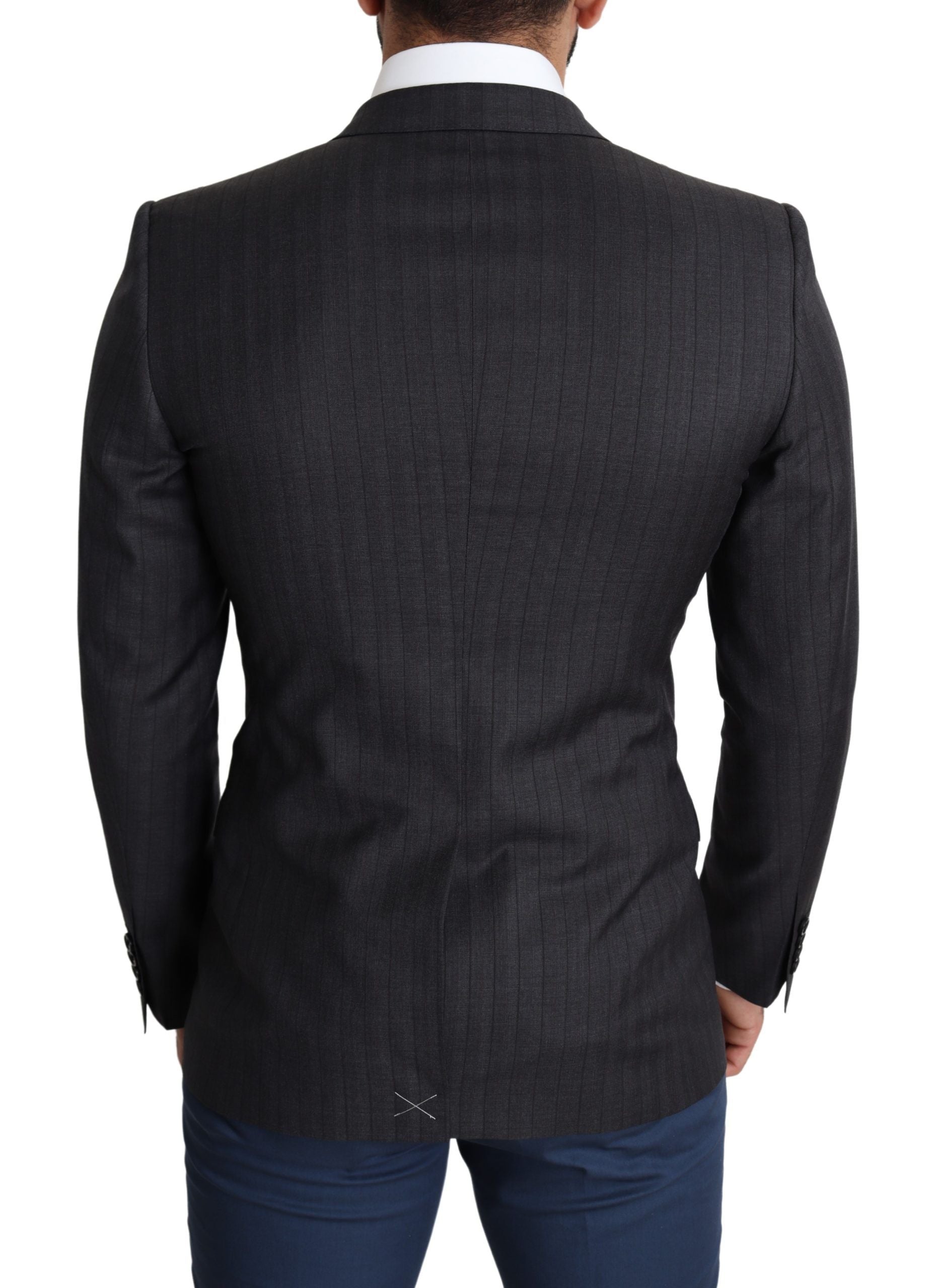 Blazer Martini élégant en laine vierge noire Dolce &amp; Gabbana