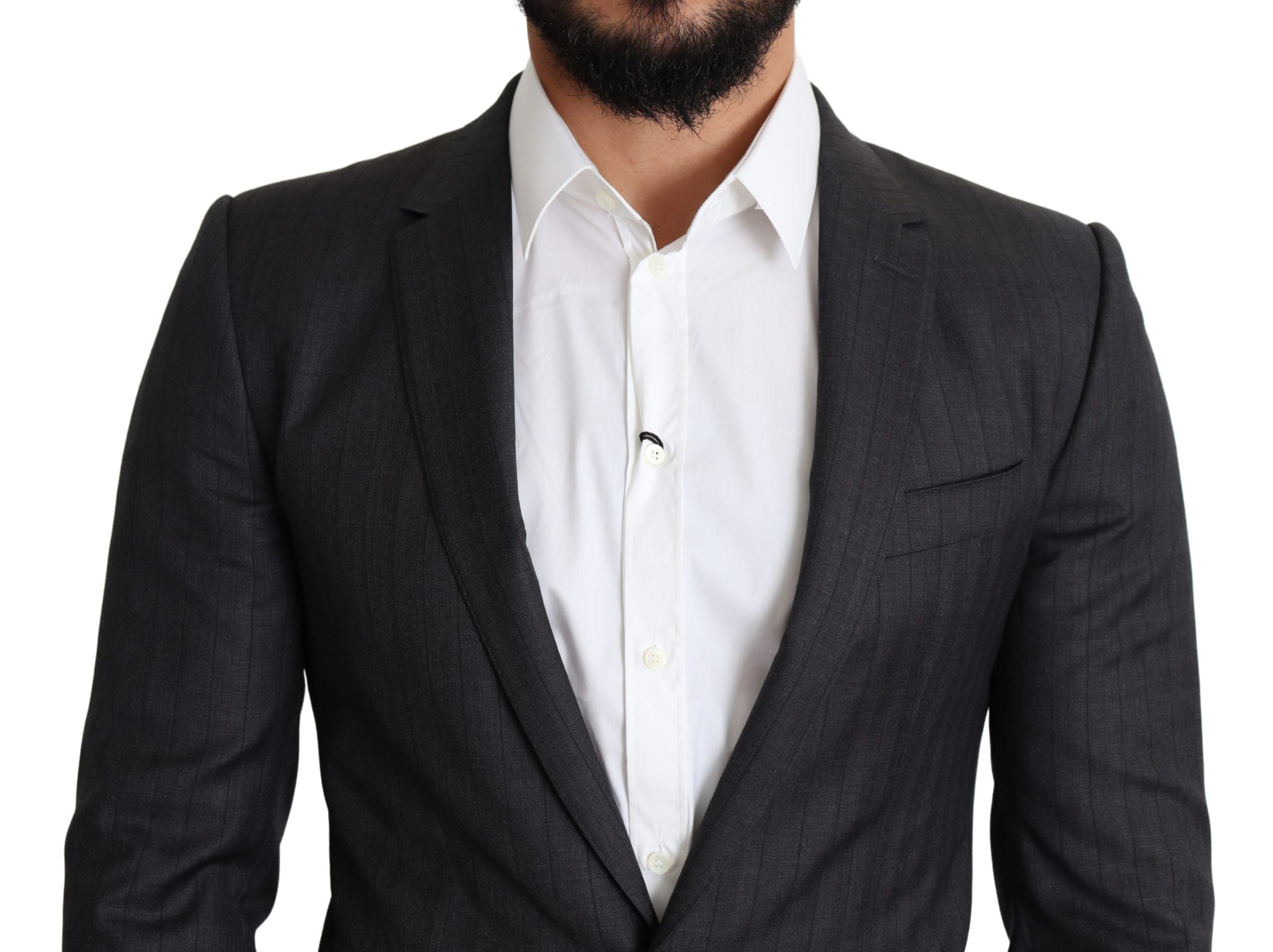 Blazer Martini élégant en laine vierge noire Dolce &amp; Gabbana