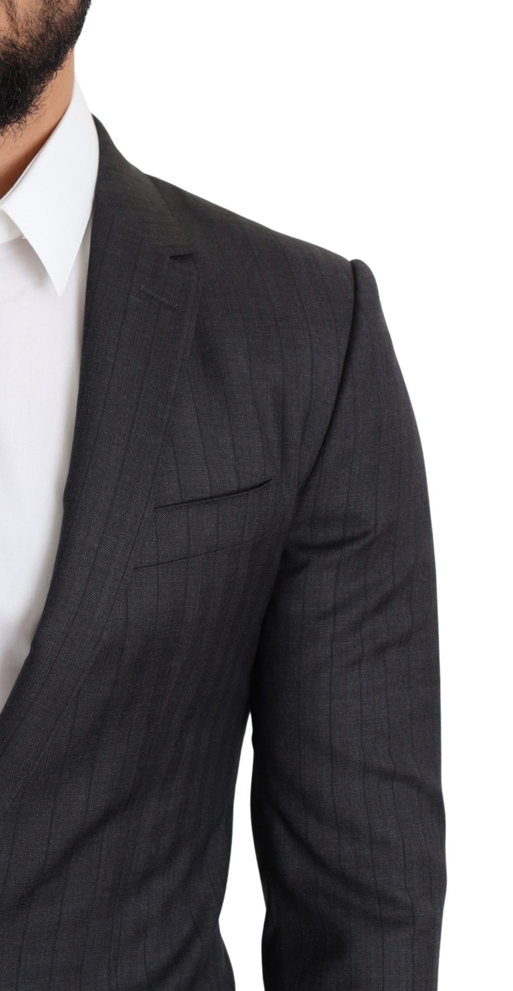 Blazer Martini élégant en laine vierge noire Dolce &amp; Gabbana