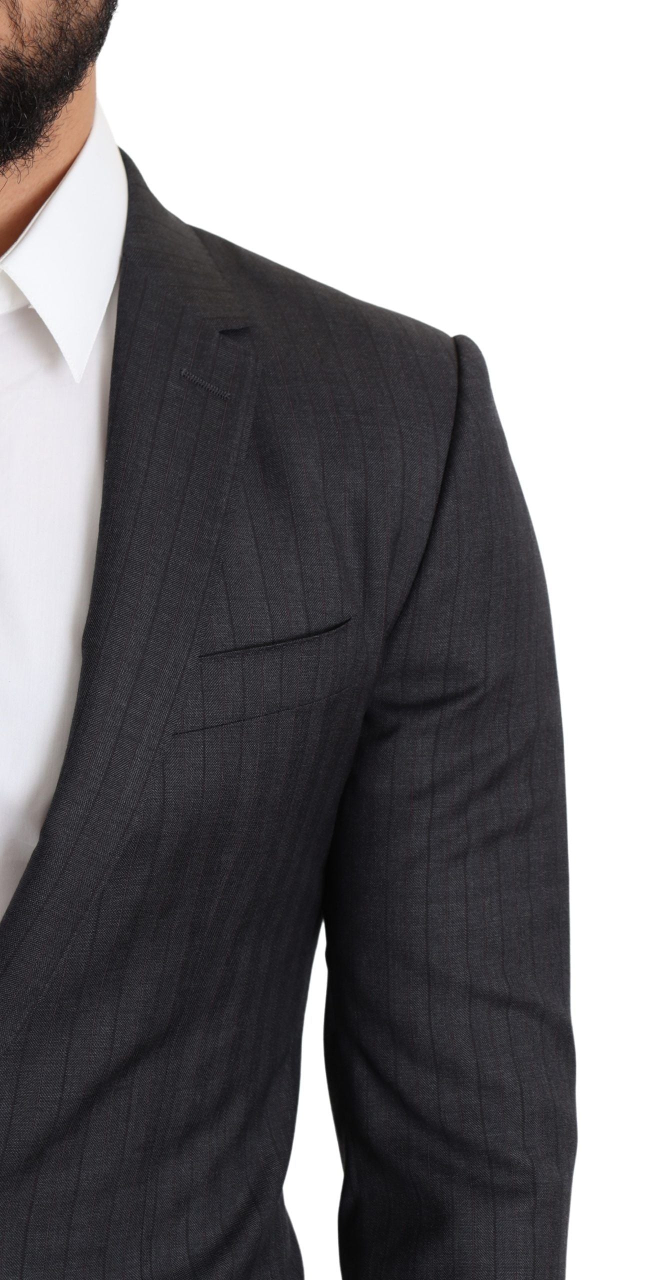 Blazer Martini élégant en laine vierge noire Dolce &amp; Gabbana