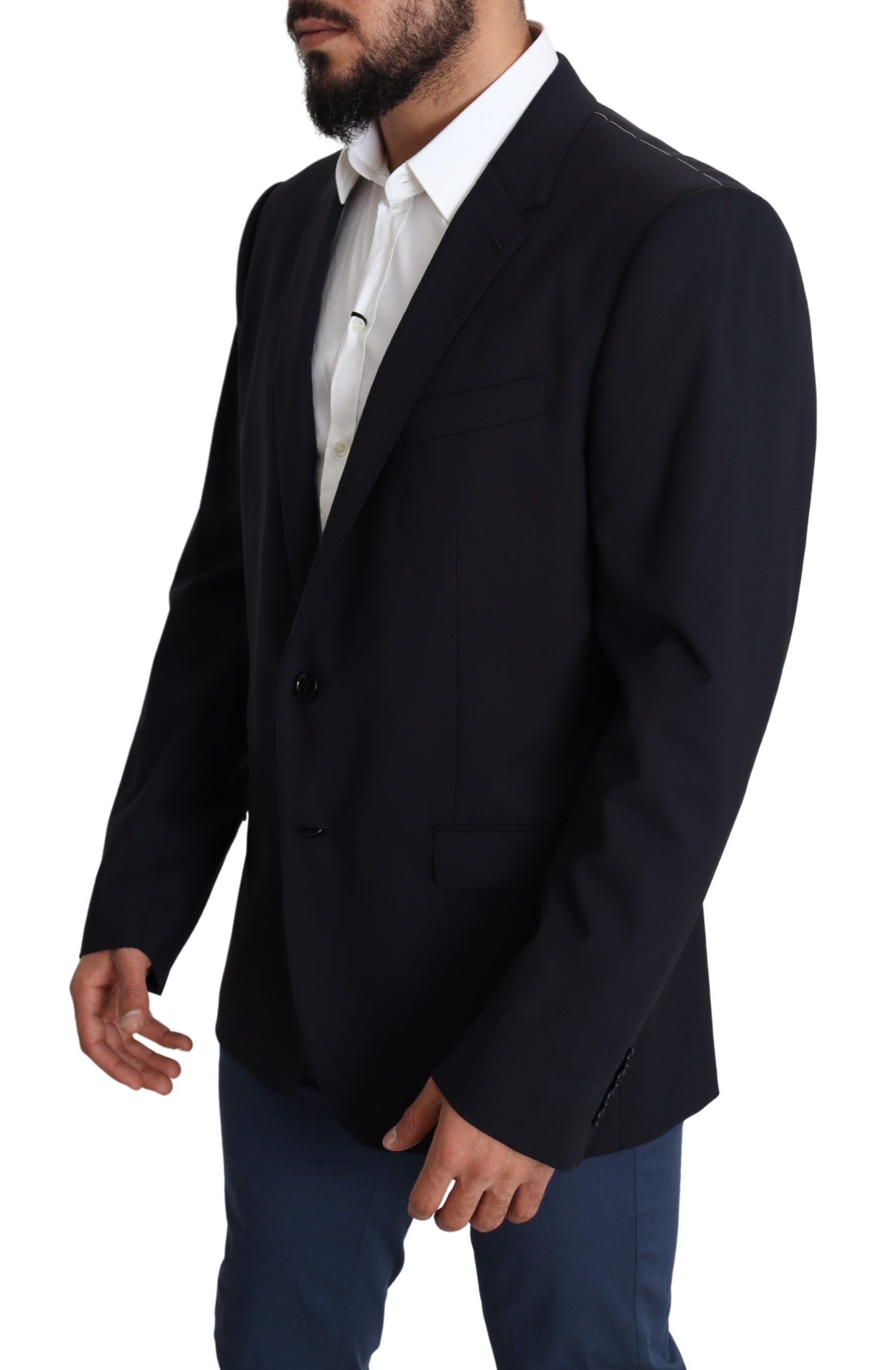 Dolce &amp; Gabbana – Exquisiter schwarzer Martini-Blazer aus Wollstretch